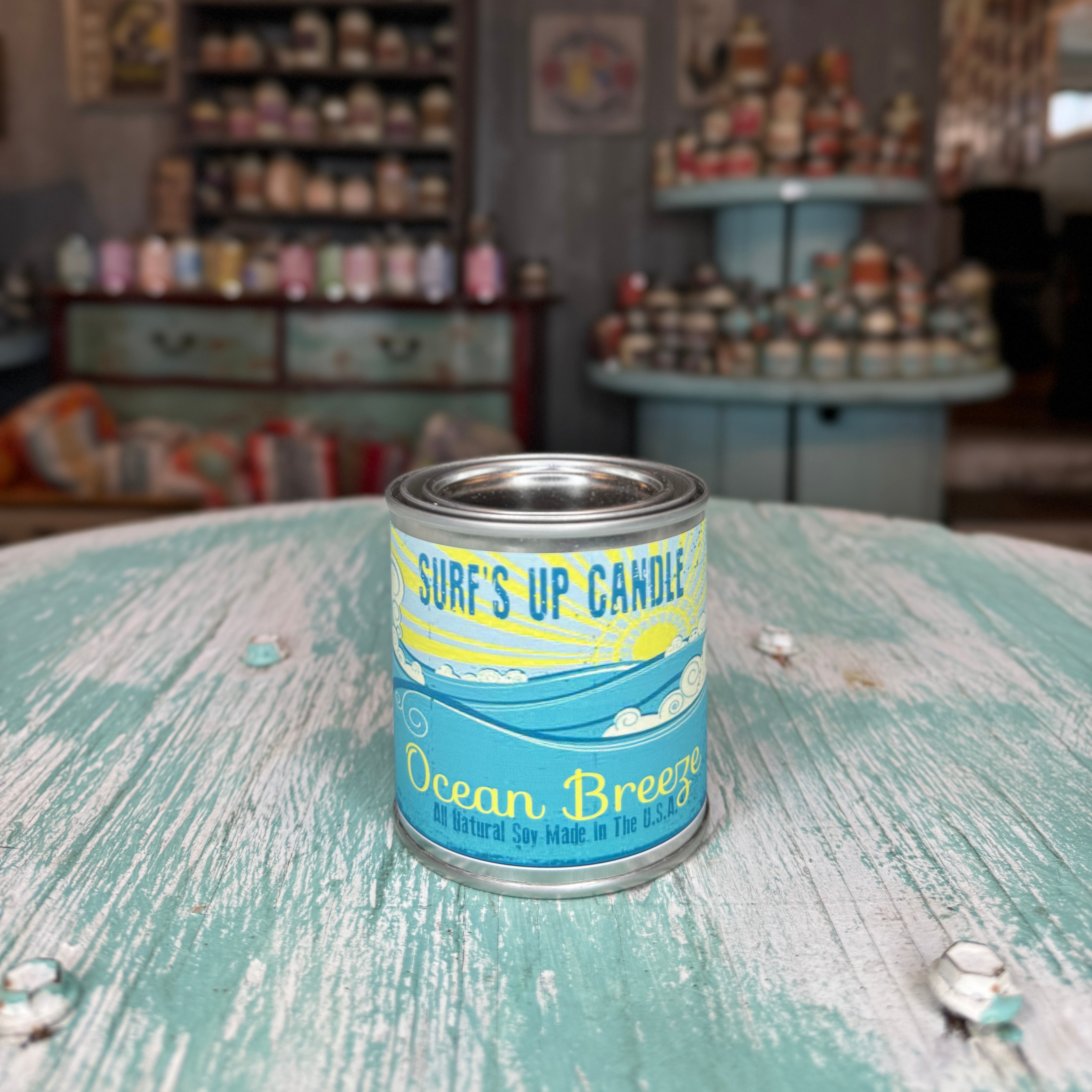 Ocean Breeze Paint Can Candle- Vintage Collection