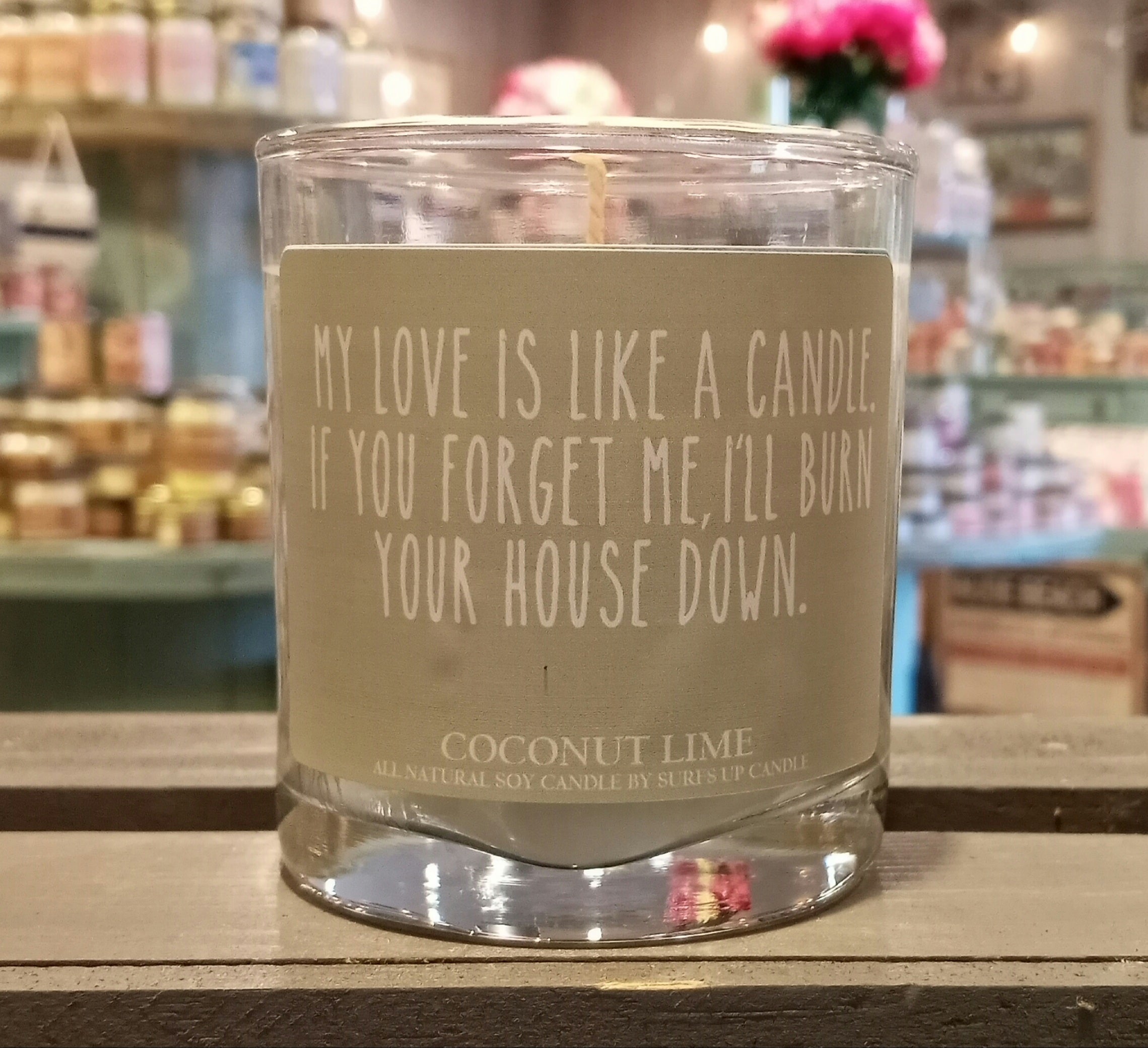 Side Walk Sale Humor 8oz Tumbler - My Love Is Like A Candle - Coconut Lime