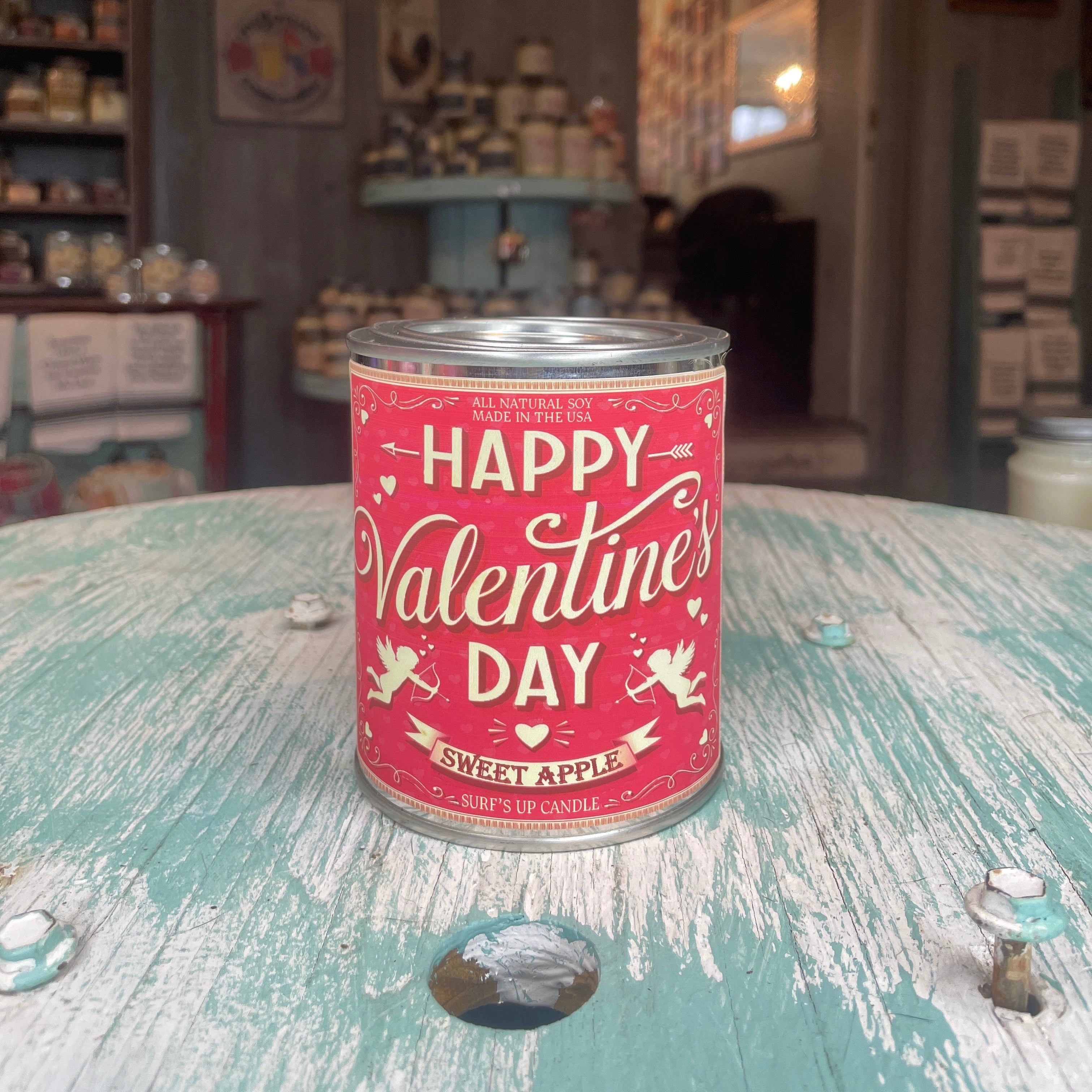 Happy Valentine's Sweet Apple Paint Can Candle - Valentine's Day Collection