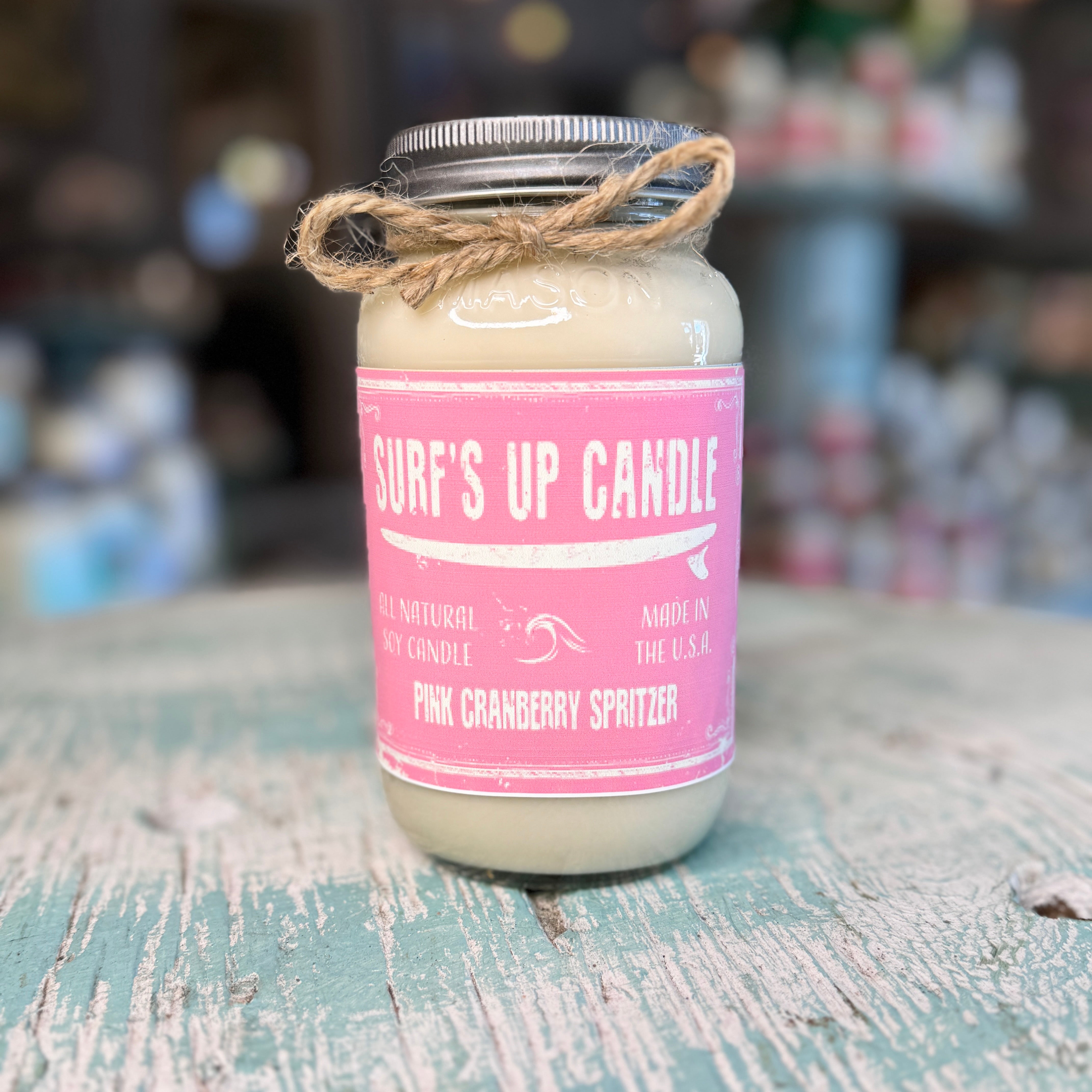 Pink Cranberry Spritzer Mason Jar Candle - Original Collection