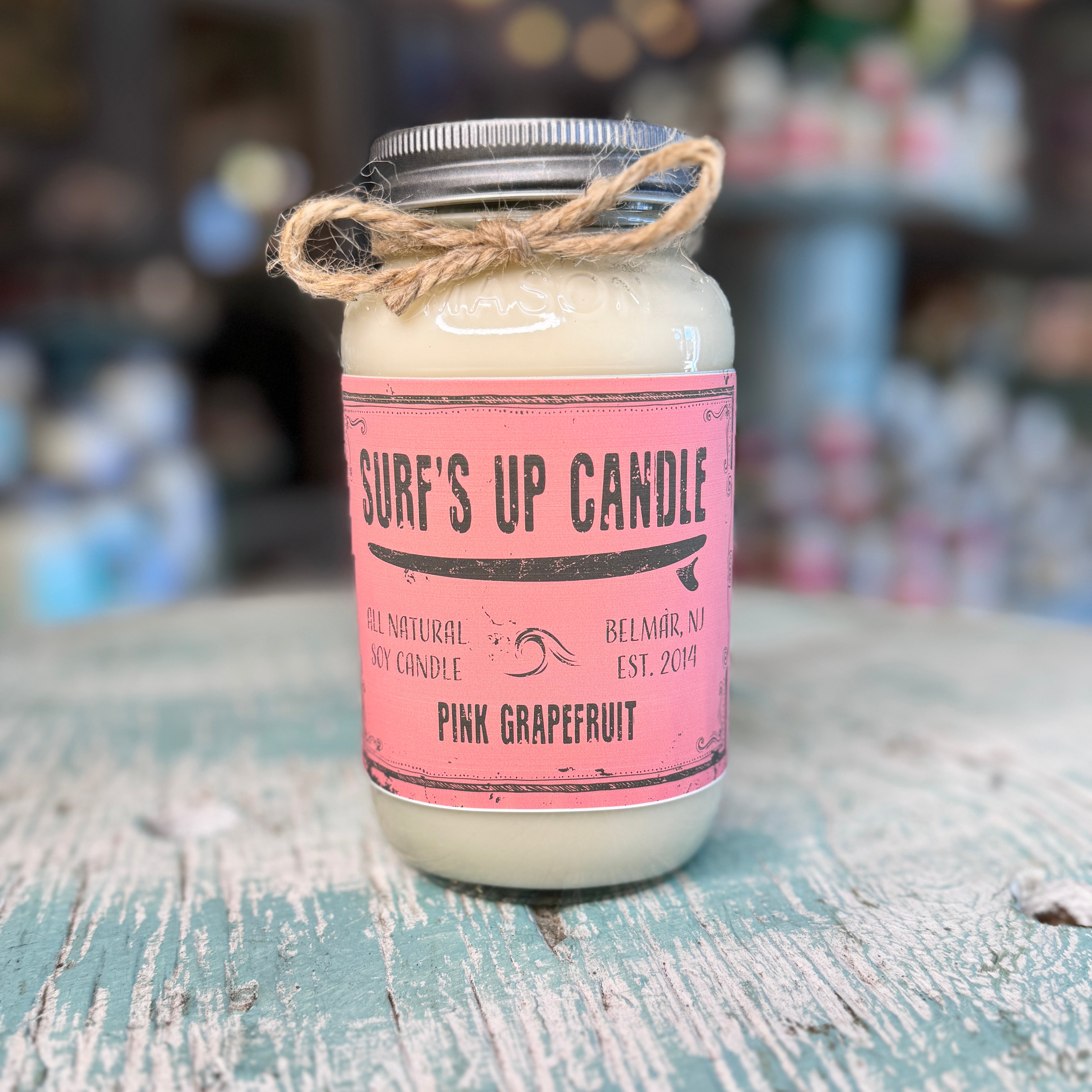 Pink Grapefruit Mason Jar Candle - Original Collection Sidewalk Sale