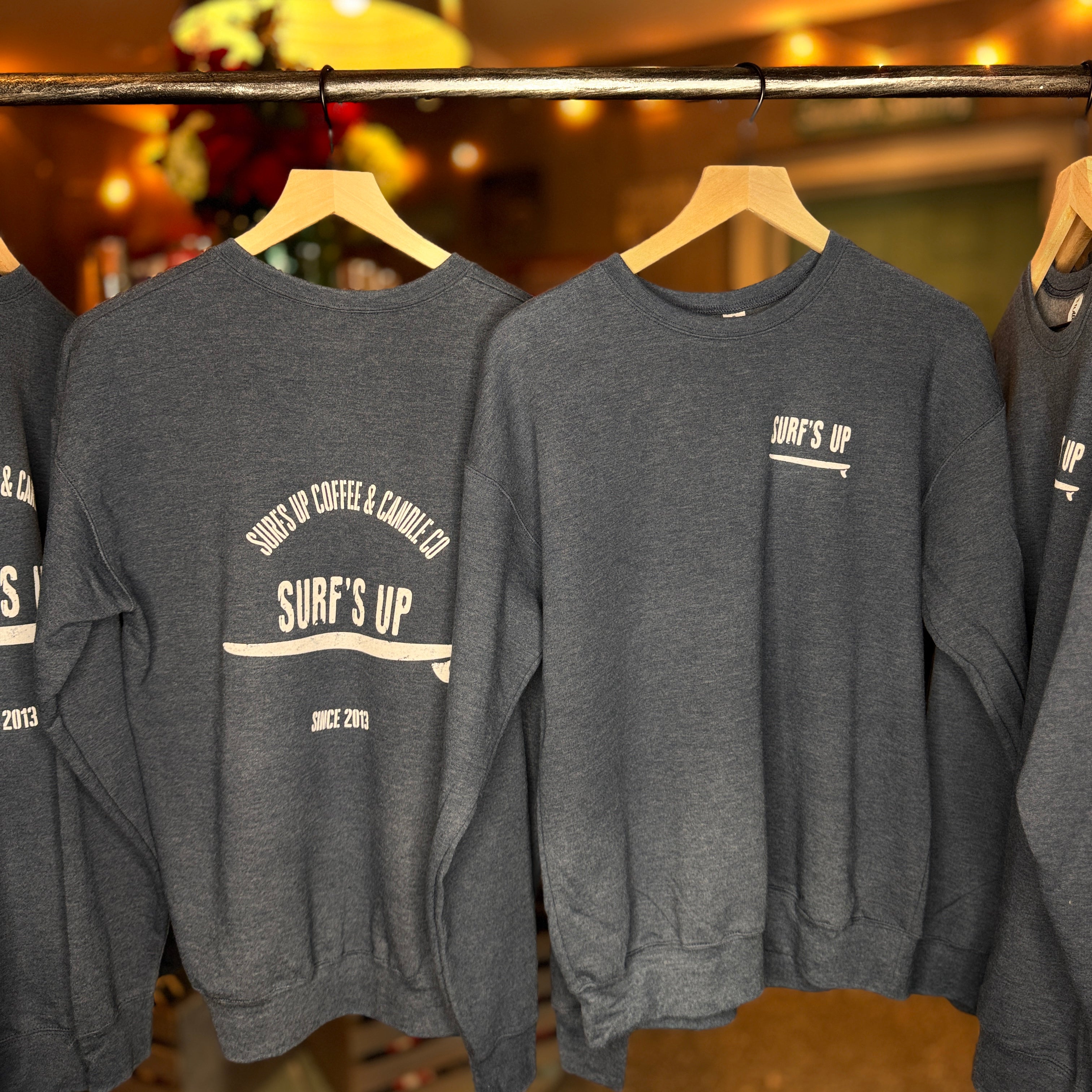 Navy Crew Neck - Surf's Up Coffe & Candle Co