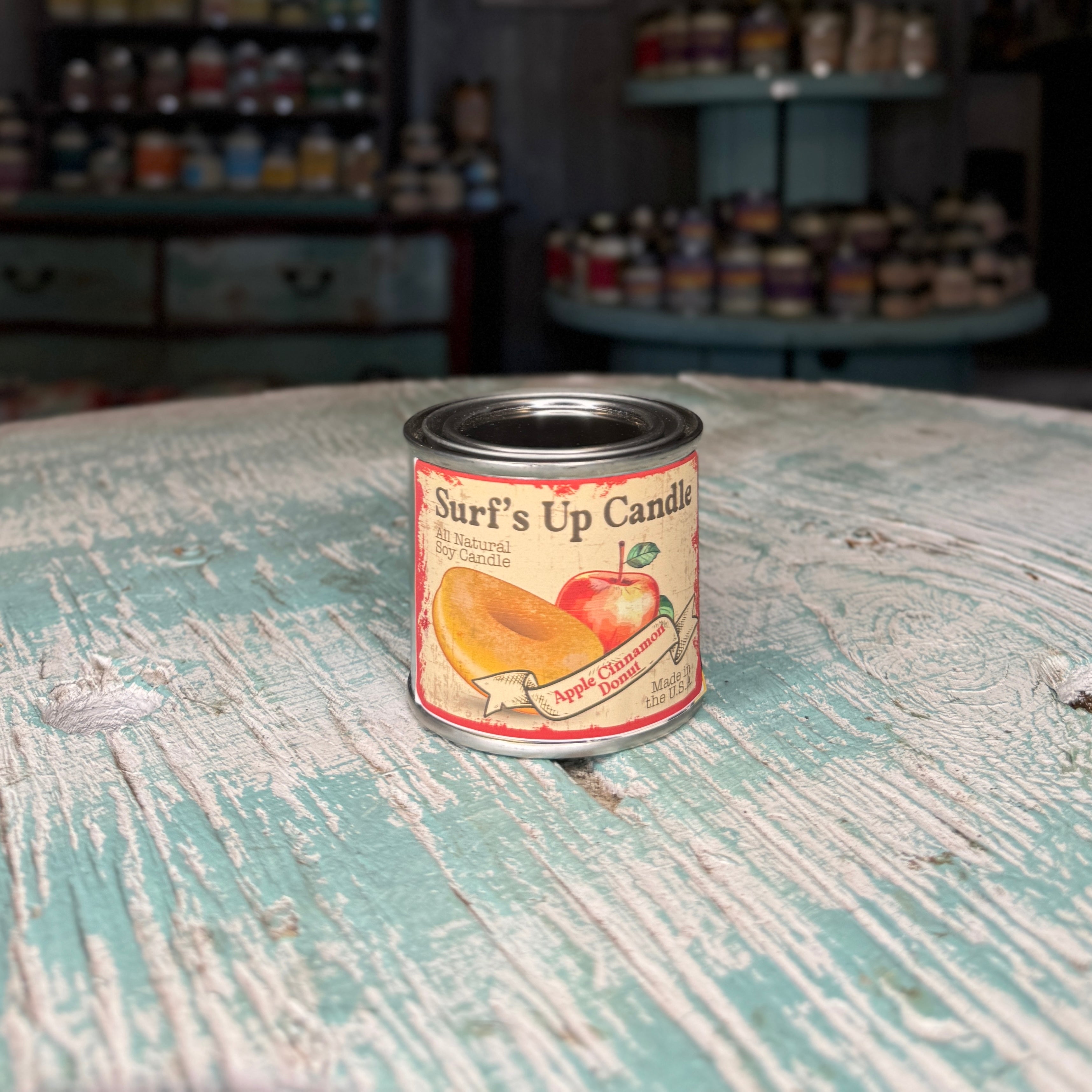 Apple Cinnamon Donut Paint Can Candle - Vintage Collection