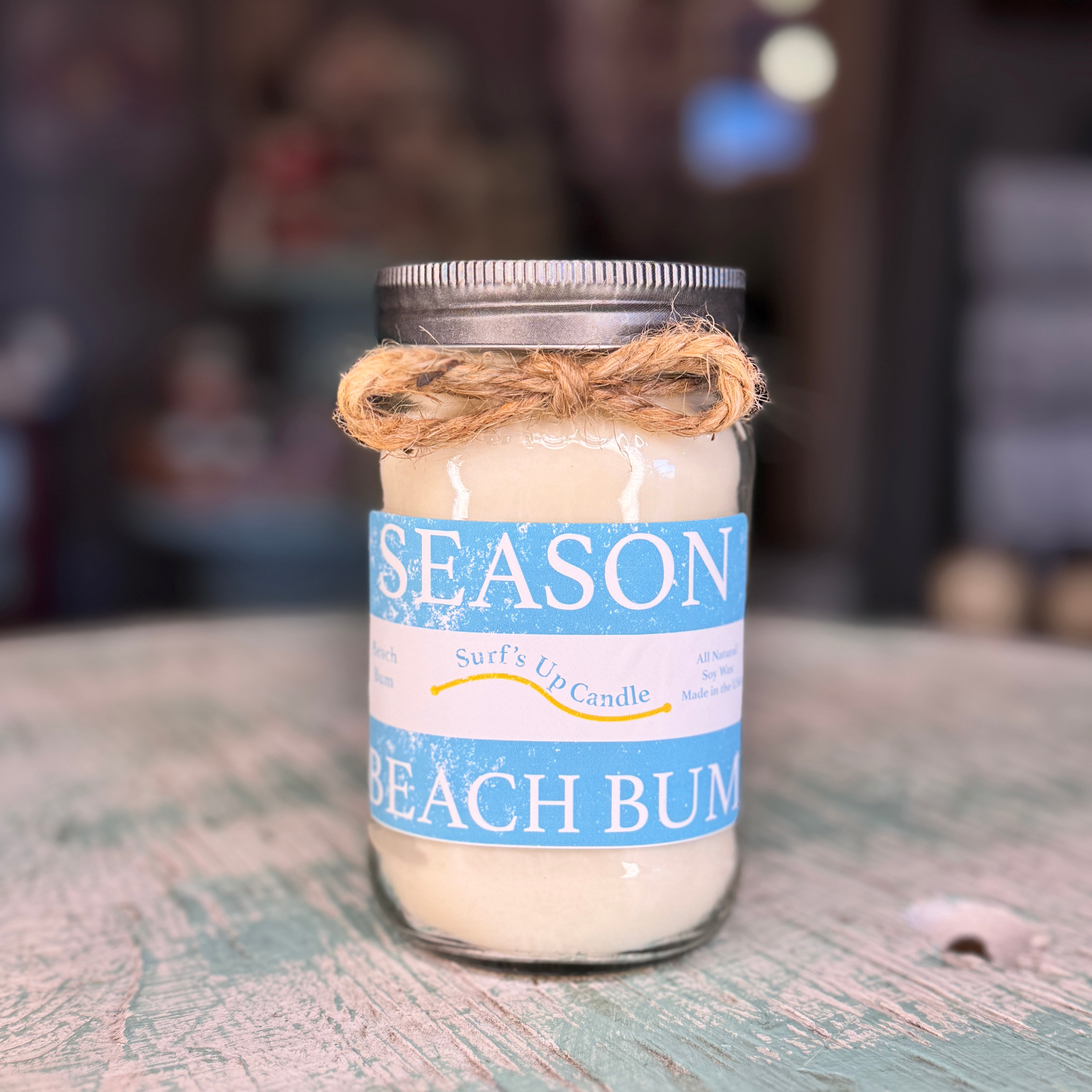 Beach Bum Mason Jar Candle - Beach Badge Collection