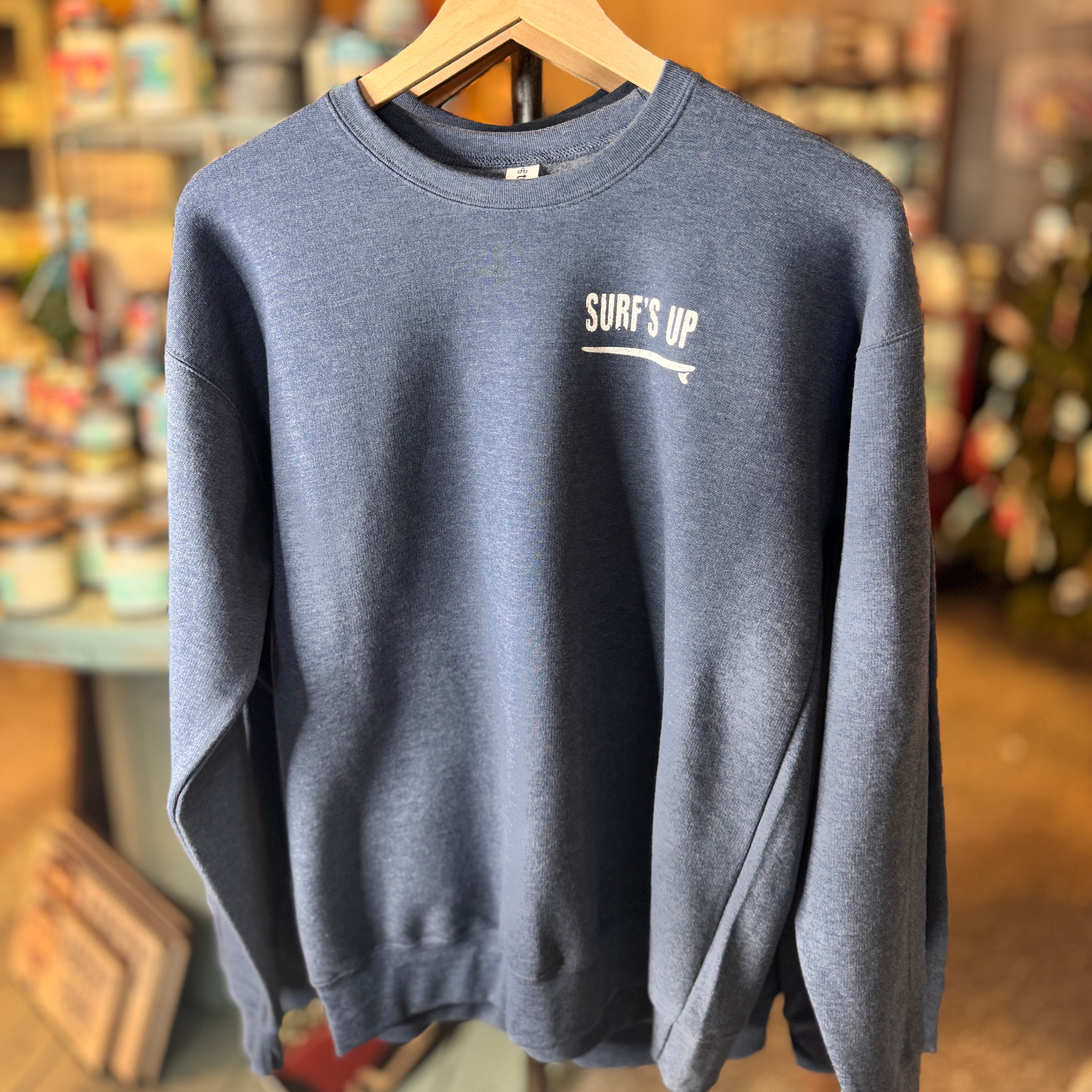 Navy Crew Neck - Surf's Up Coffe & Candle Co