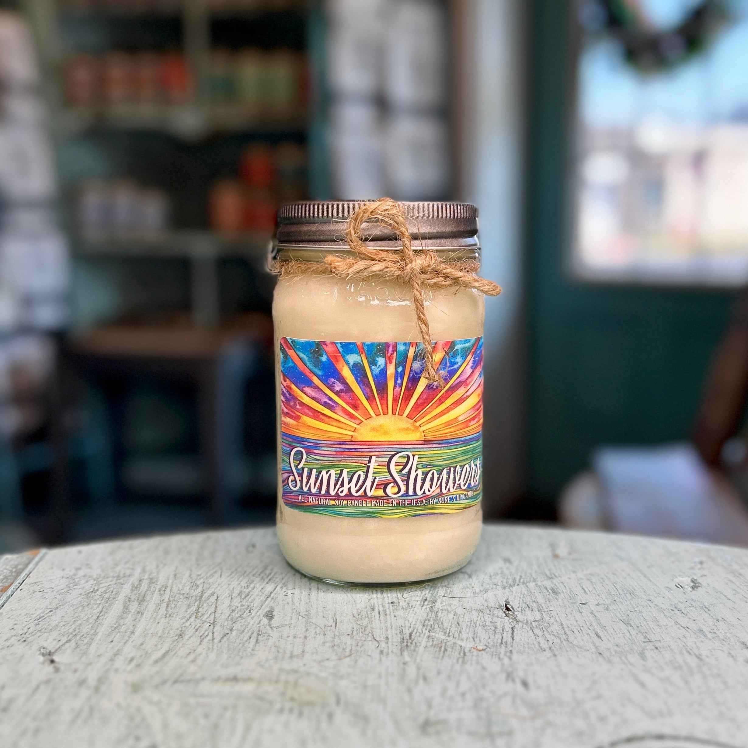 Sunset Showers Mason Jar Candle - Vintage Collection