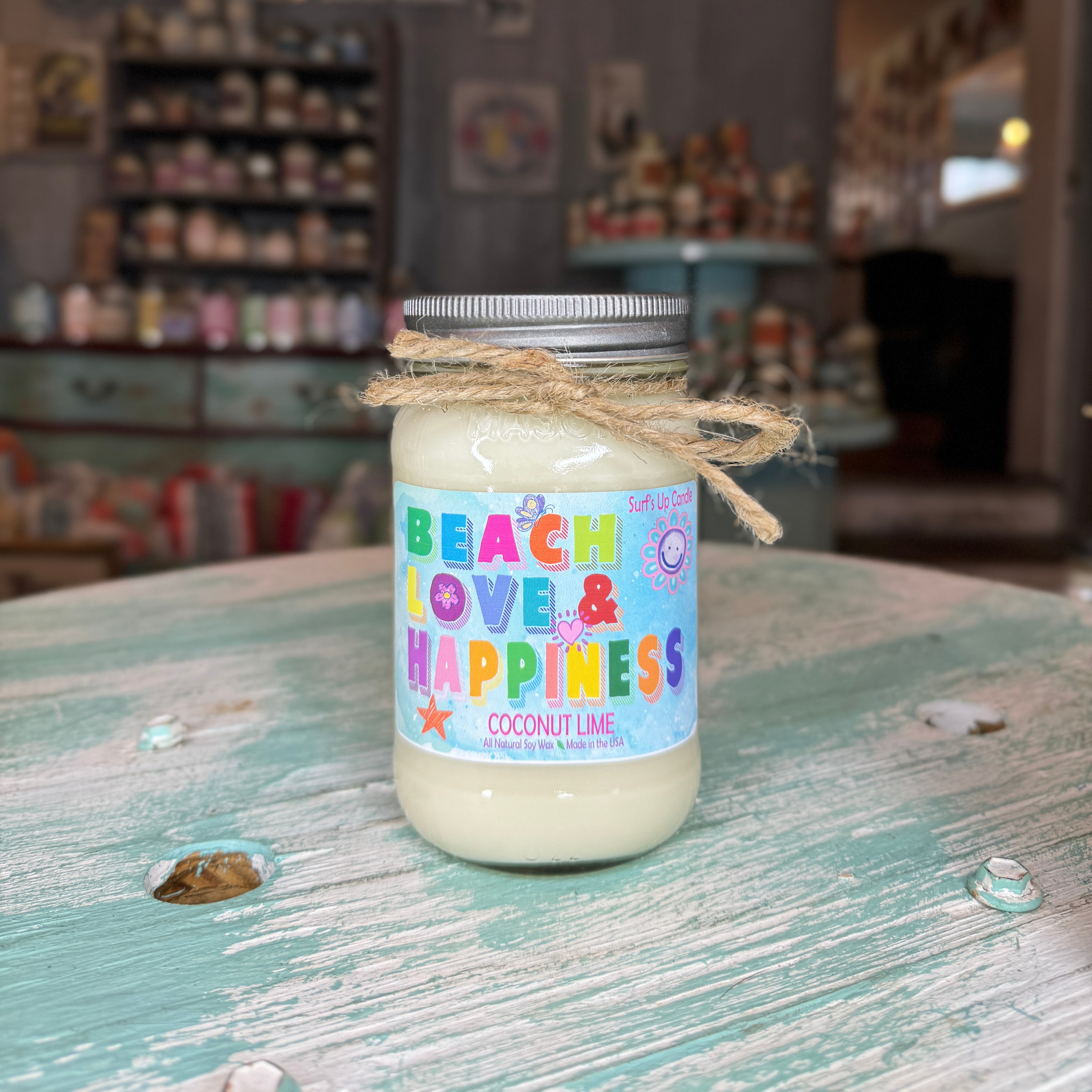 Coconut Lime Mason Jar Candle  - Sunshine Collection