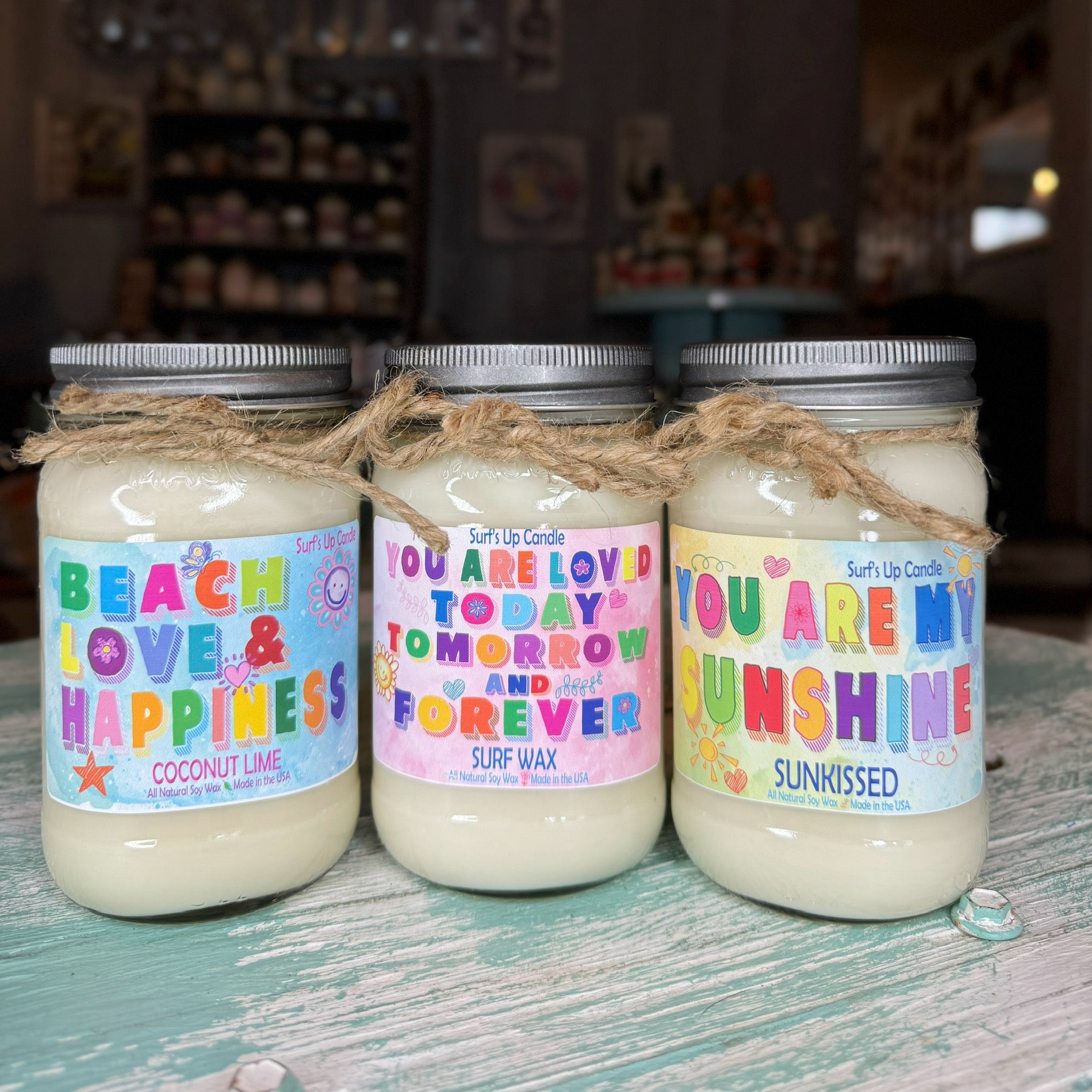 Sunshine Mason Jar Candle Trio - Sunshine Collection