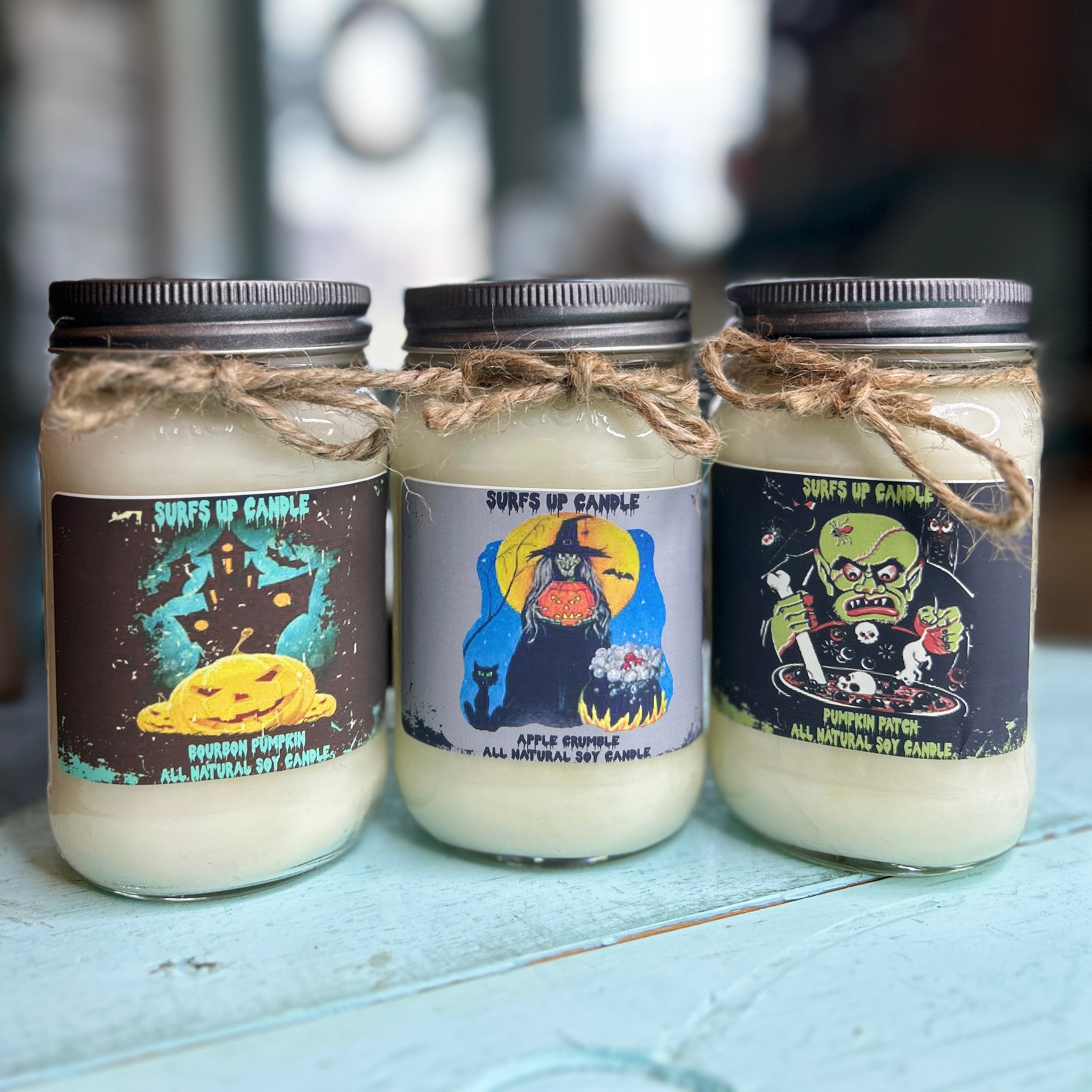 Scary Nights Mason Jar Candle Trio - Halloween Collection