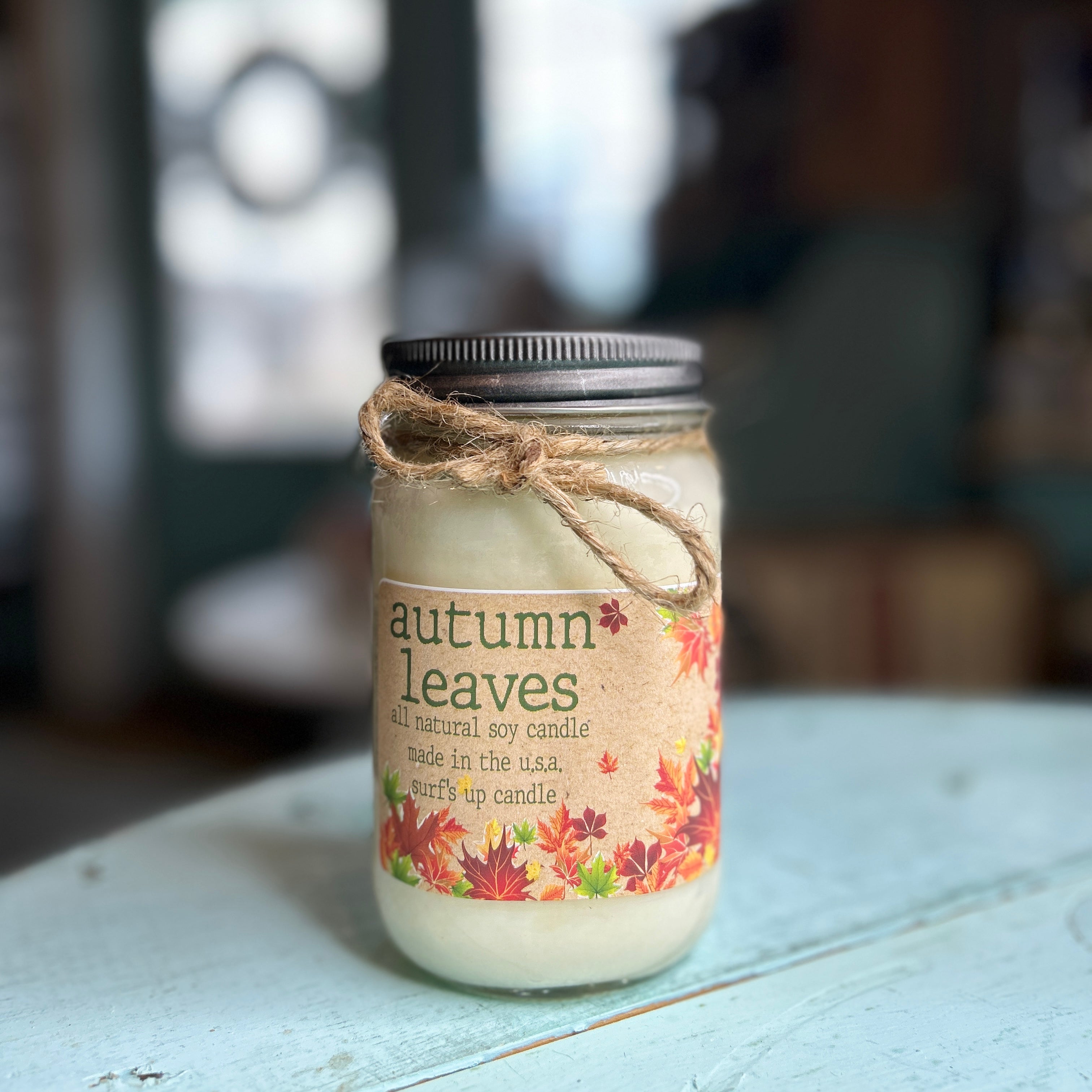 Autumn Leaves Mason Jar Candle - Fall Collection