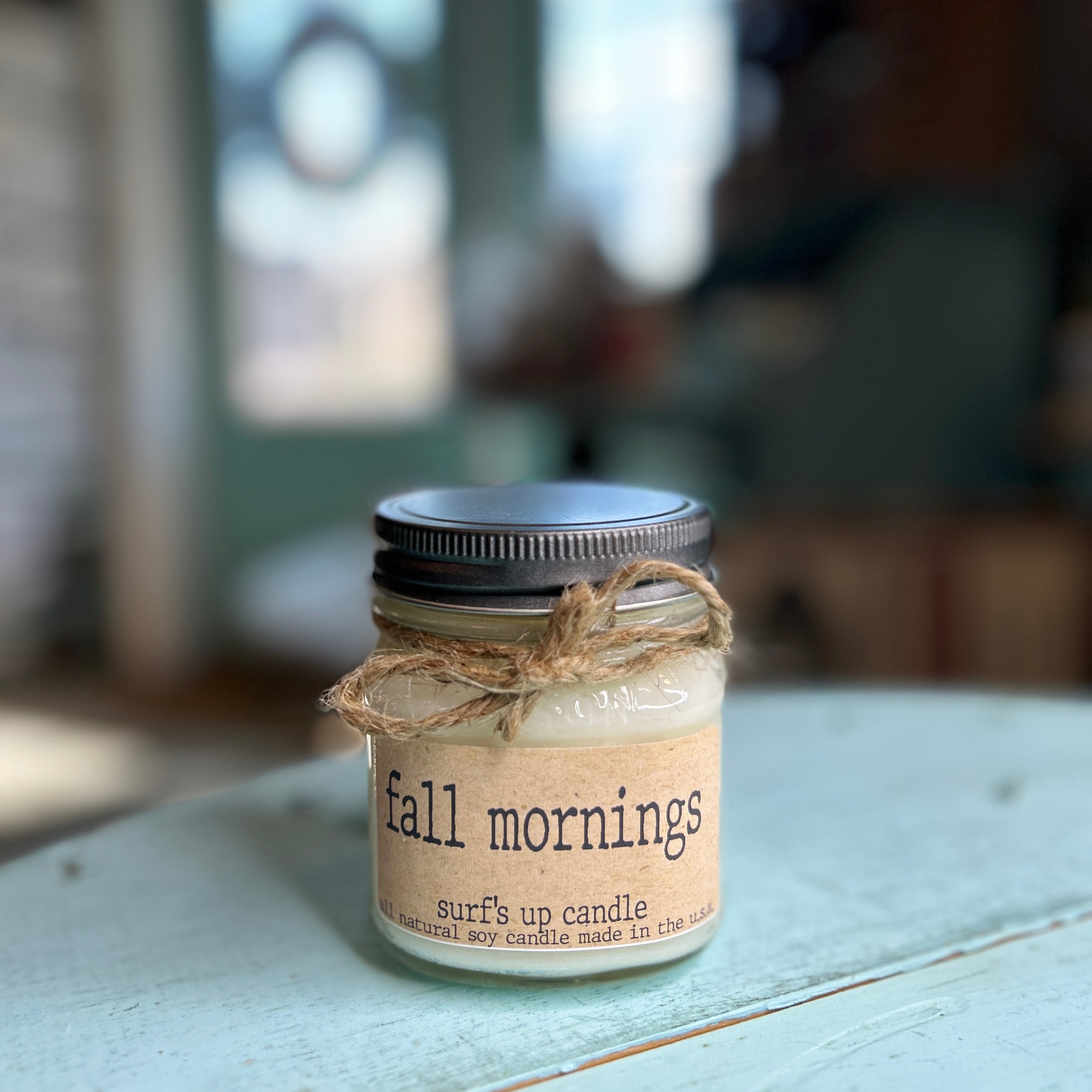 Fall Mornings Mason Jar Candle - Brown Bag Collection