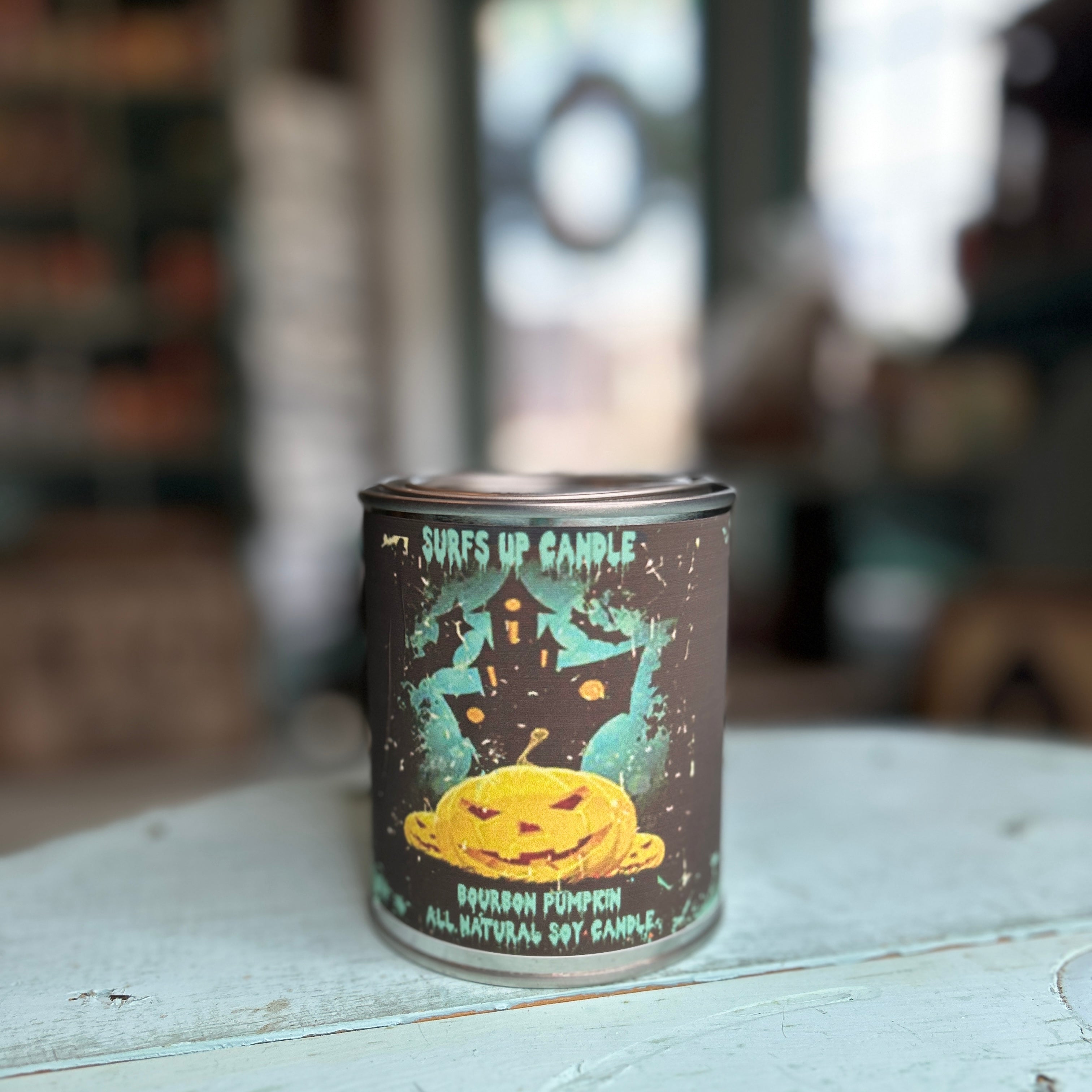 Bourbon Pumpkin Paint Can Candle Candle - Halloween Collection