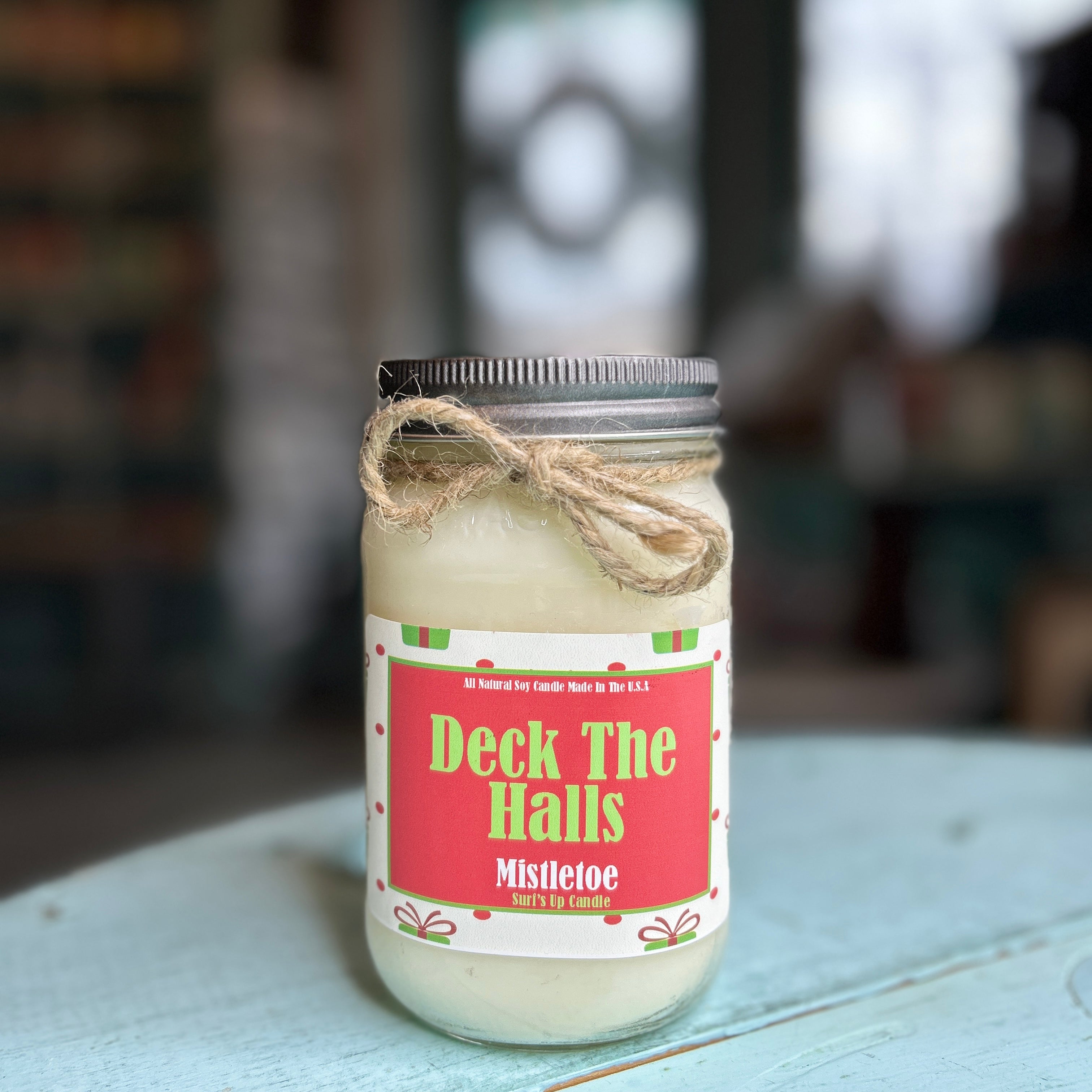 Deck The Halls Mistletoe Mason Jar Candle - Christmas Collection