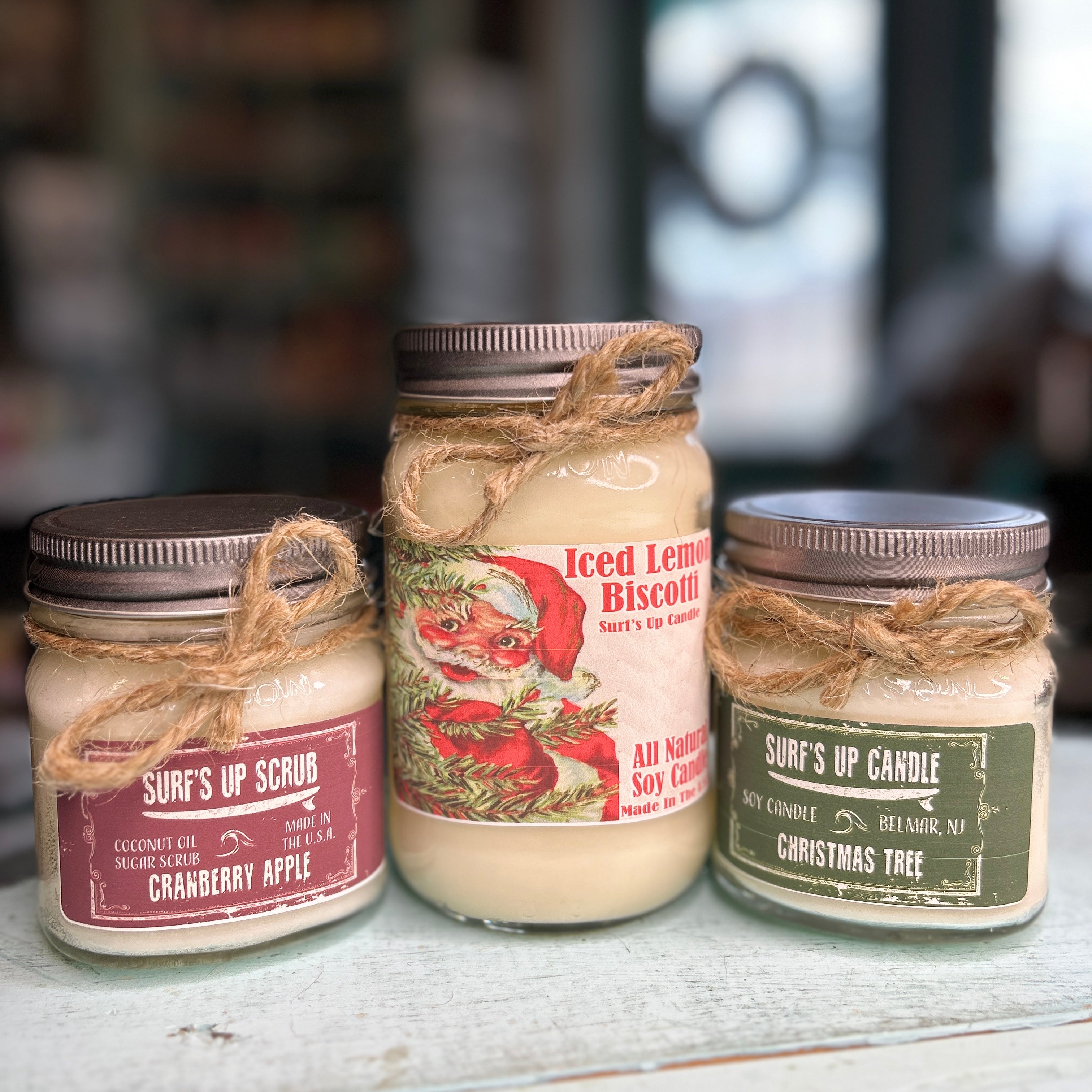 Ho Ho Holiday Mason Jar Candle Trio - Christmas Collection