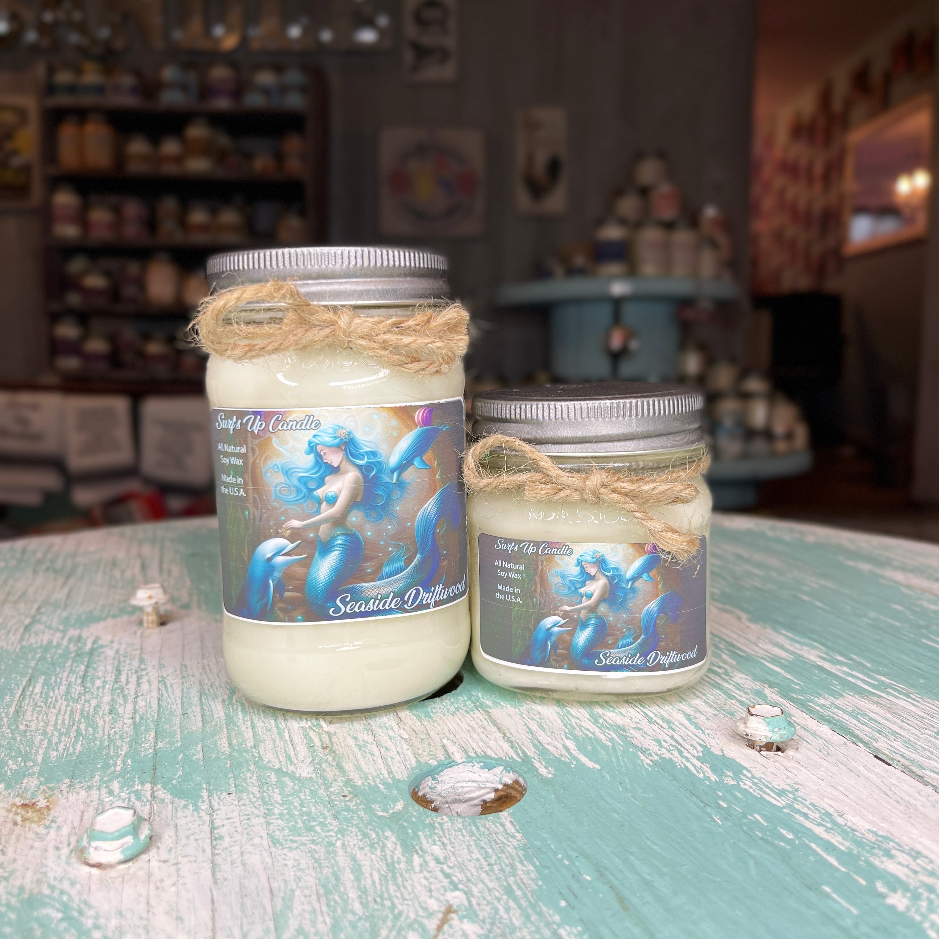 Seaside Driftwood Mason Jar Candle - Vintage Collection