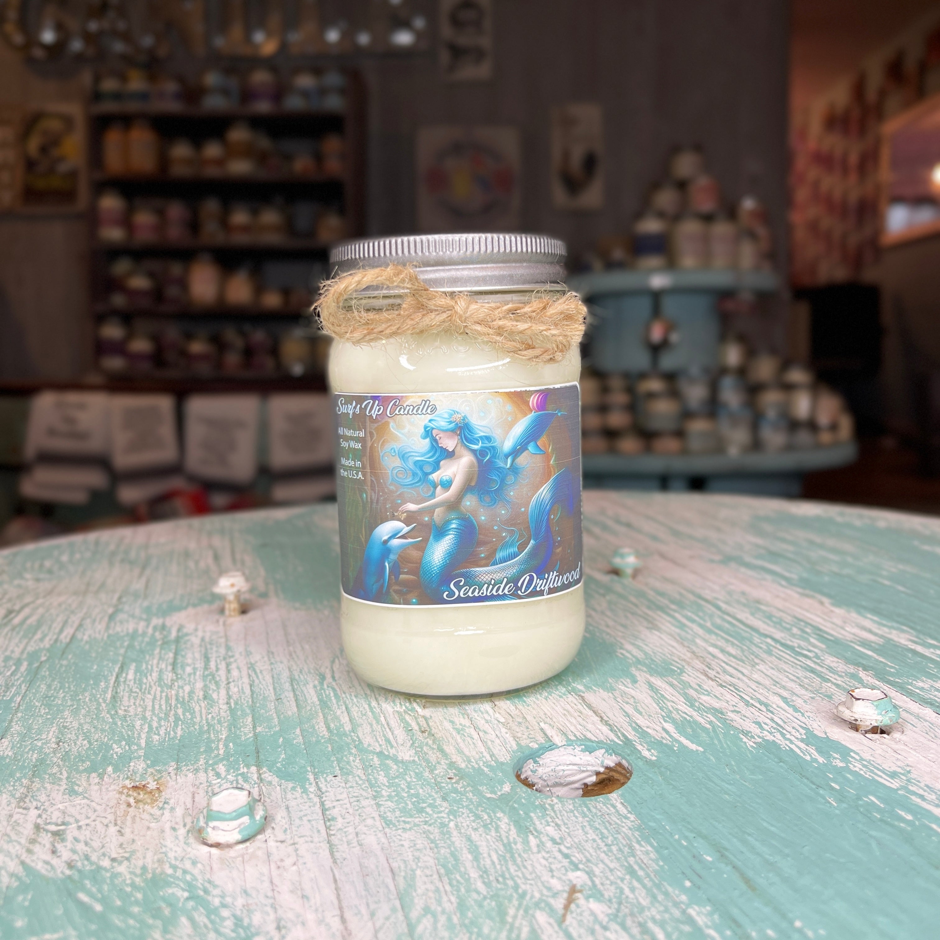 Seaside Driftwood Mason Jar Candle - Vintage Collection