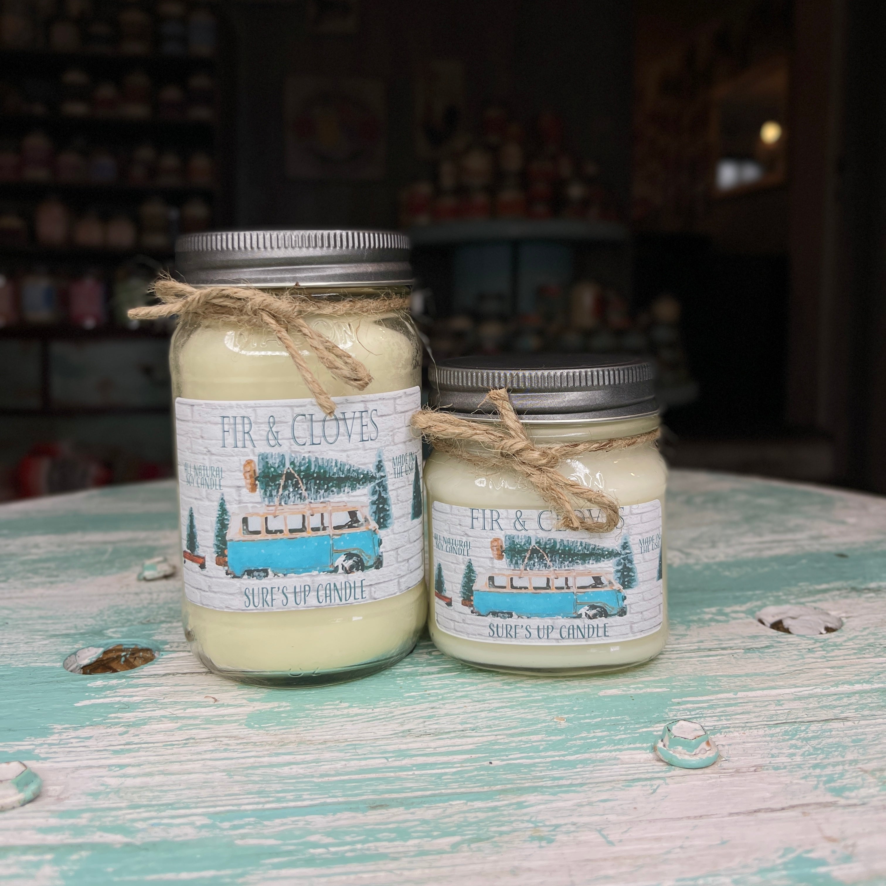 Fir & Cloves Mason Jar Candle - Vintage Collection