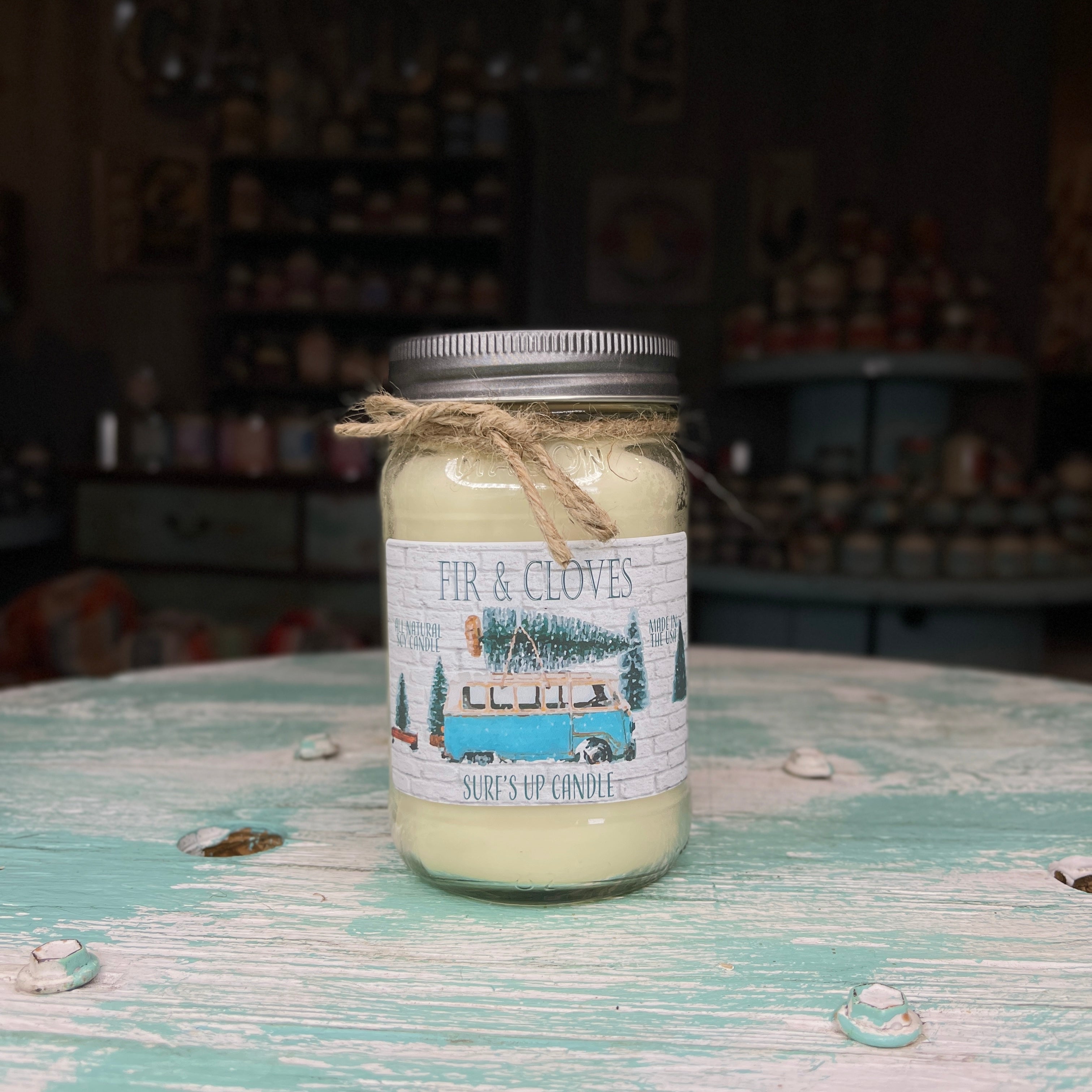 Fir & Cloves Mason Jar Candle - Vintage Collection