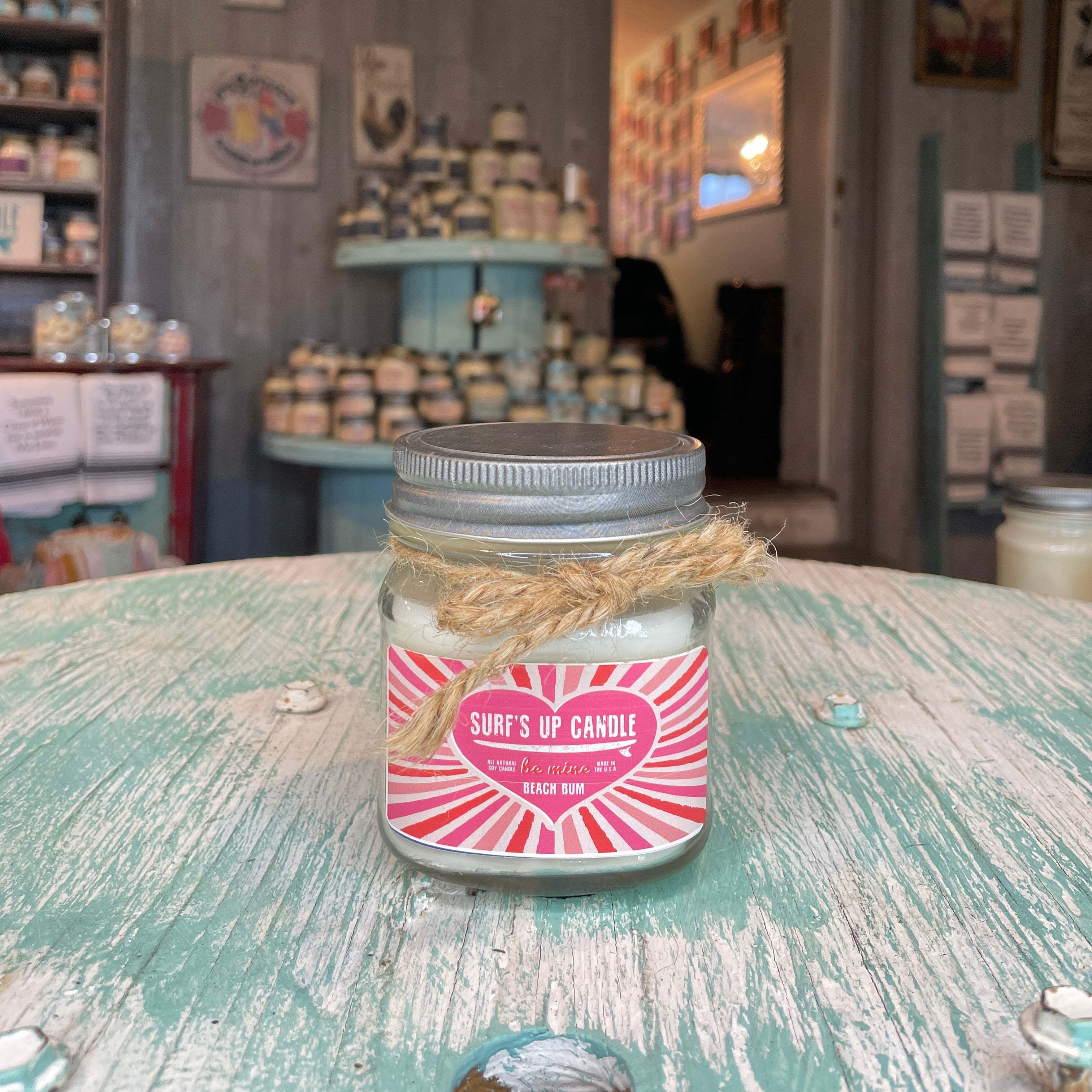 Beach Bum Mason Jar Candle - Valentine's Day Collection