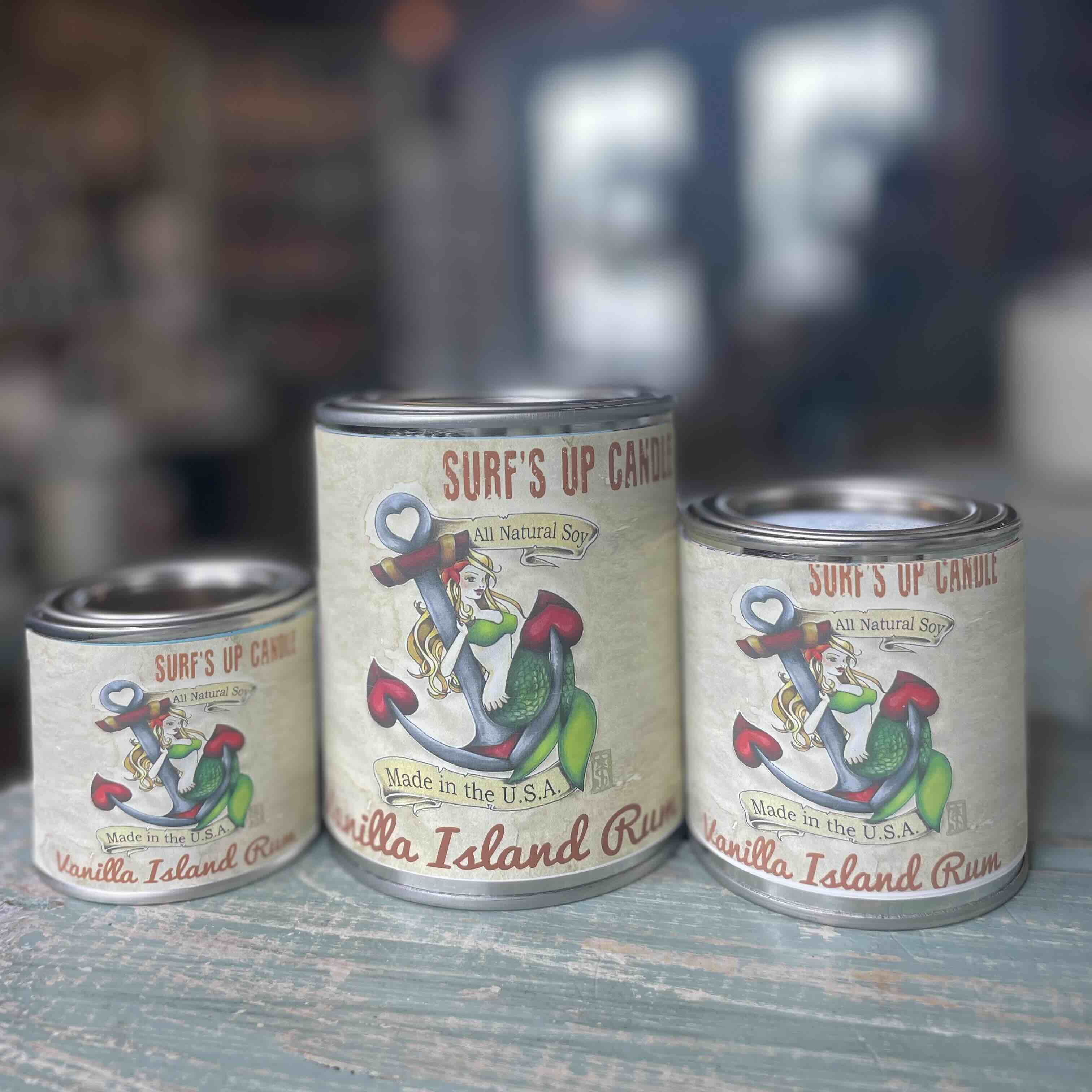 Vanilla Island Rum Paint Can Candle - Vintage Collection