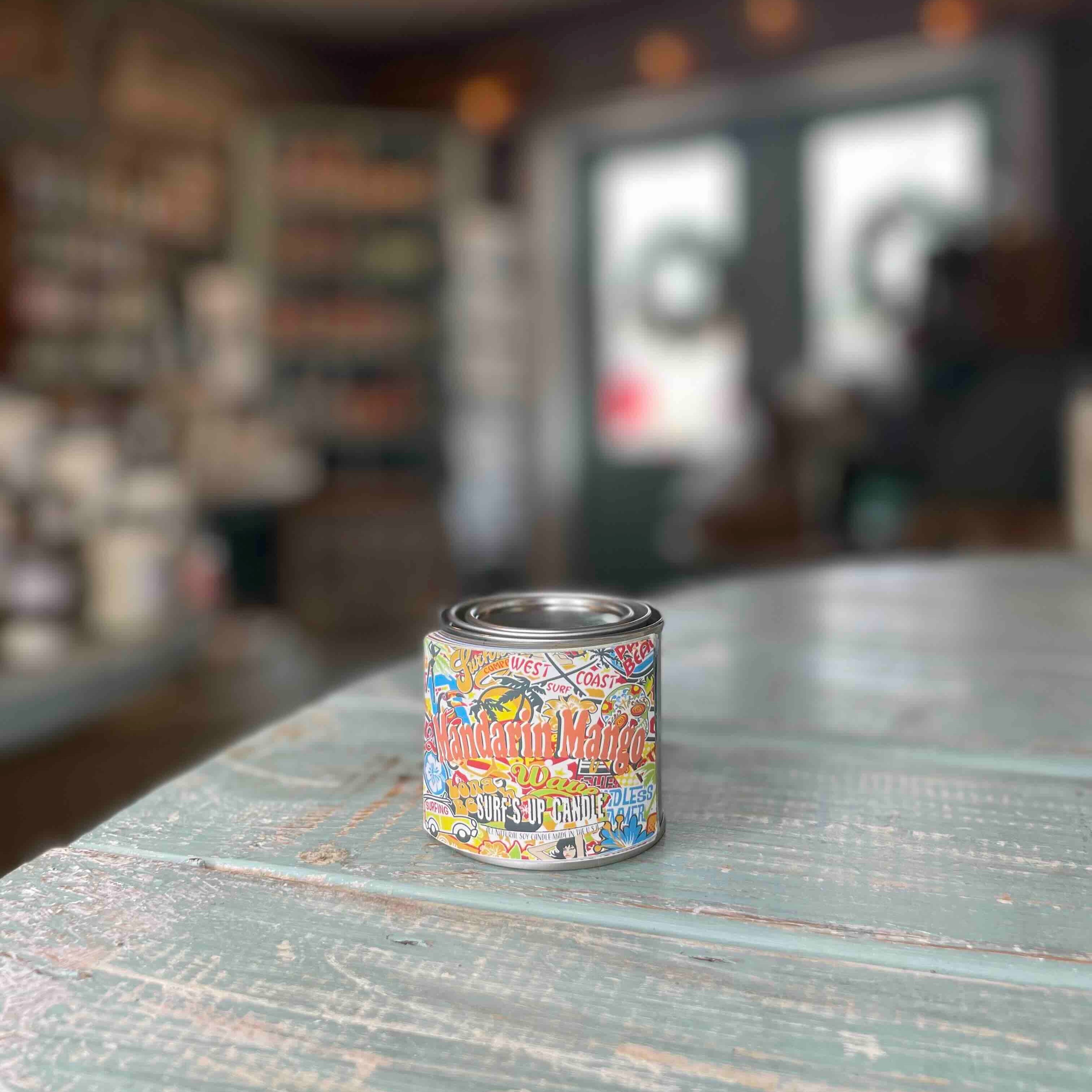 Mandarin Mango Paint Can Candle - Vintage Collection Sidewalk Sale