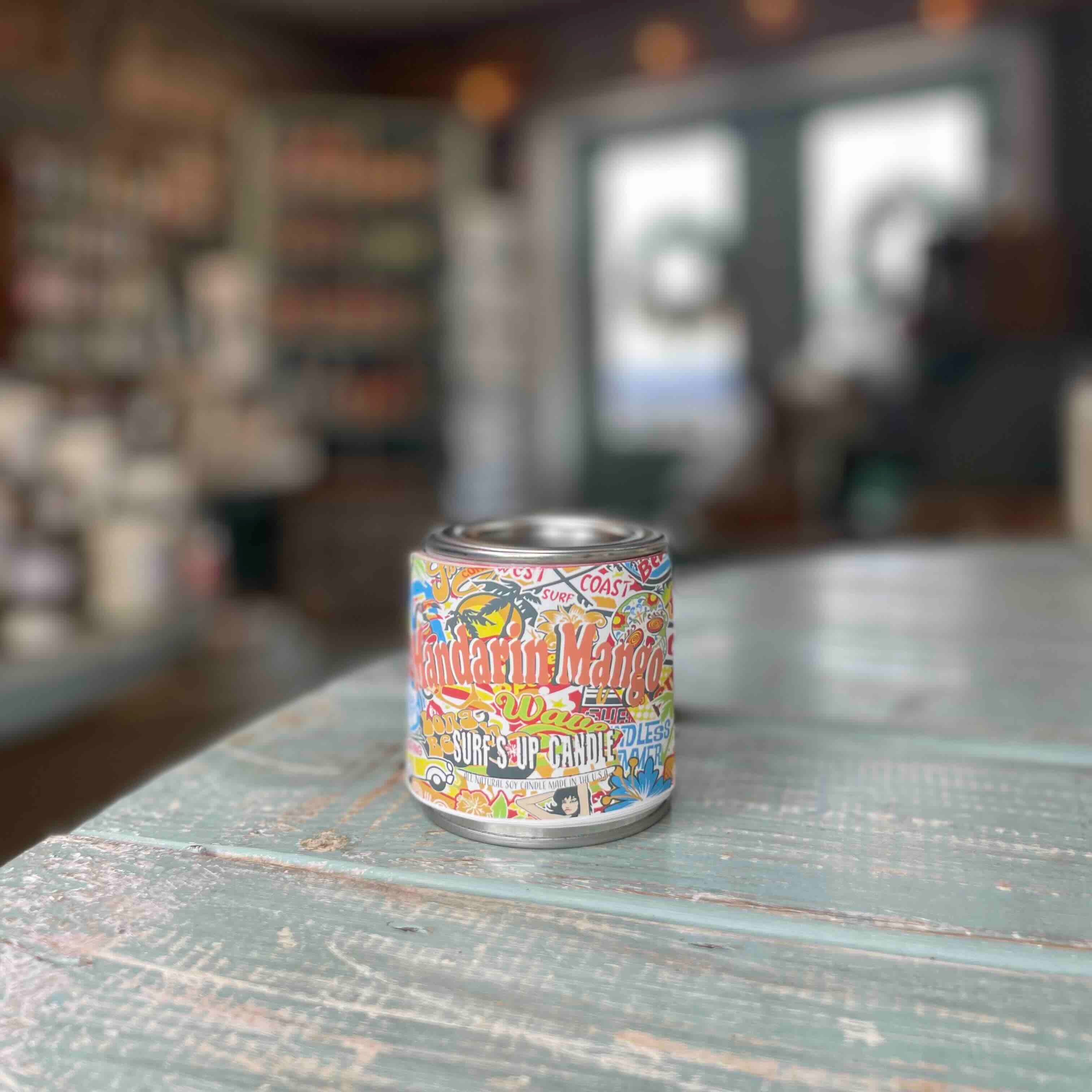 Mandarin Mango Paint Can Candle - Vintage Collection Sidewalk Sale