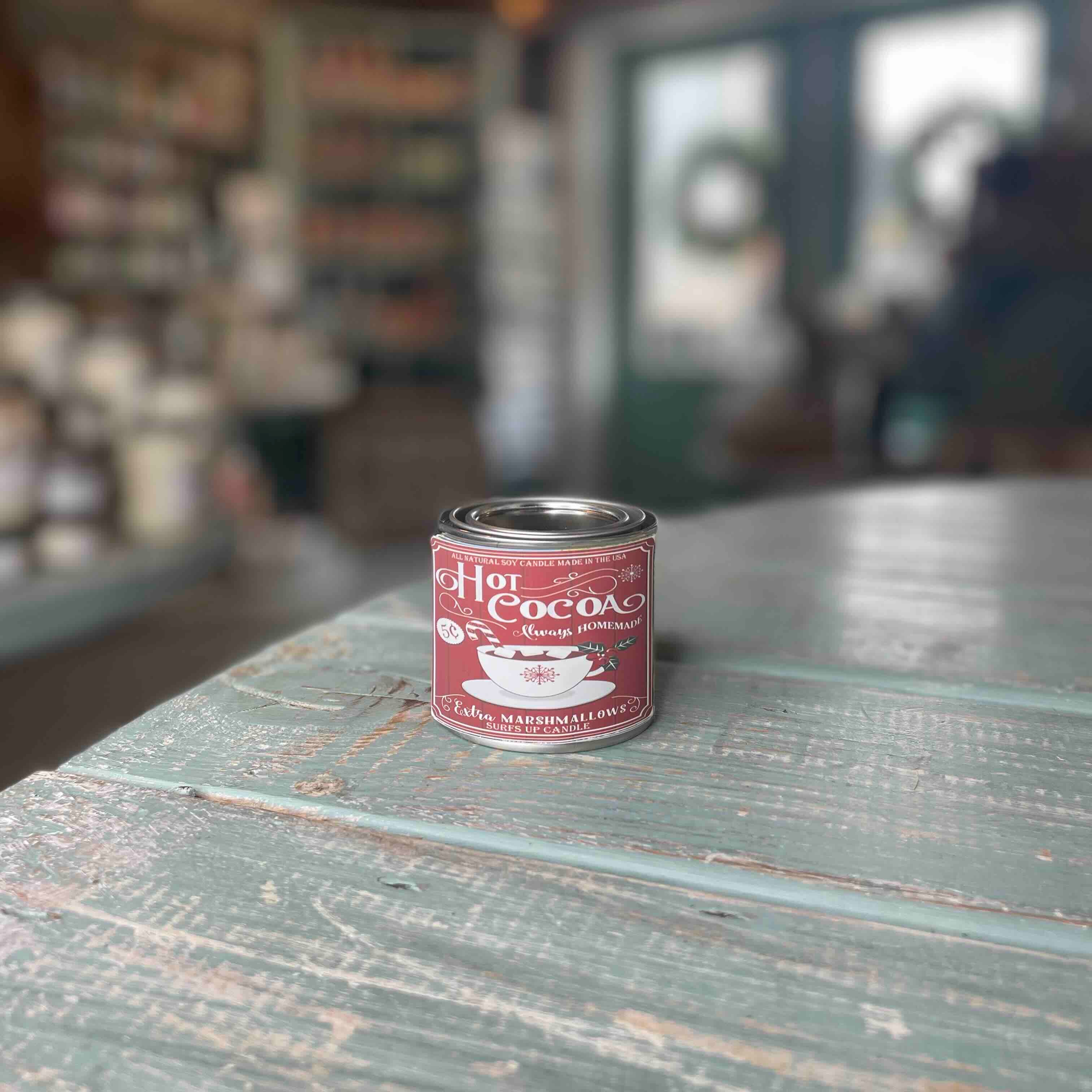 Hot Cocoa Paint Can Candle - Vintage Collection Sidewalk Sale