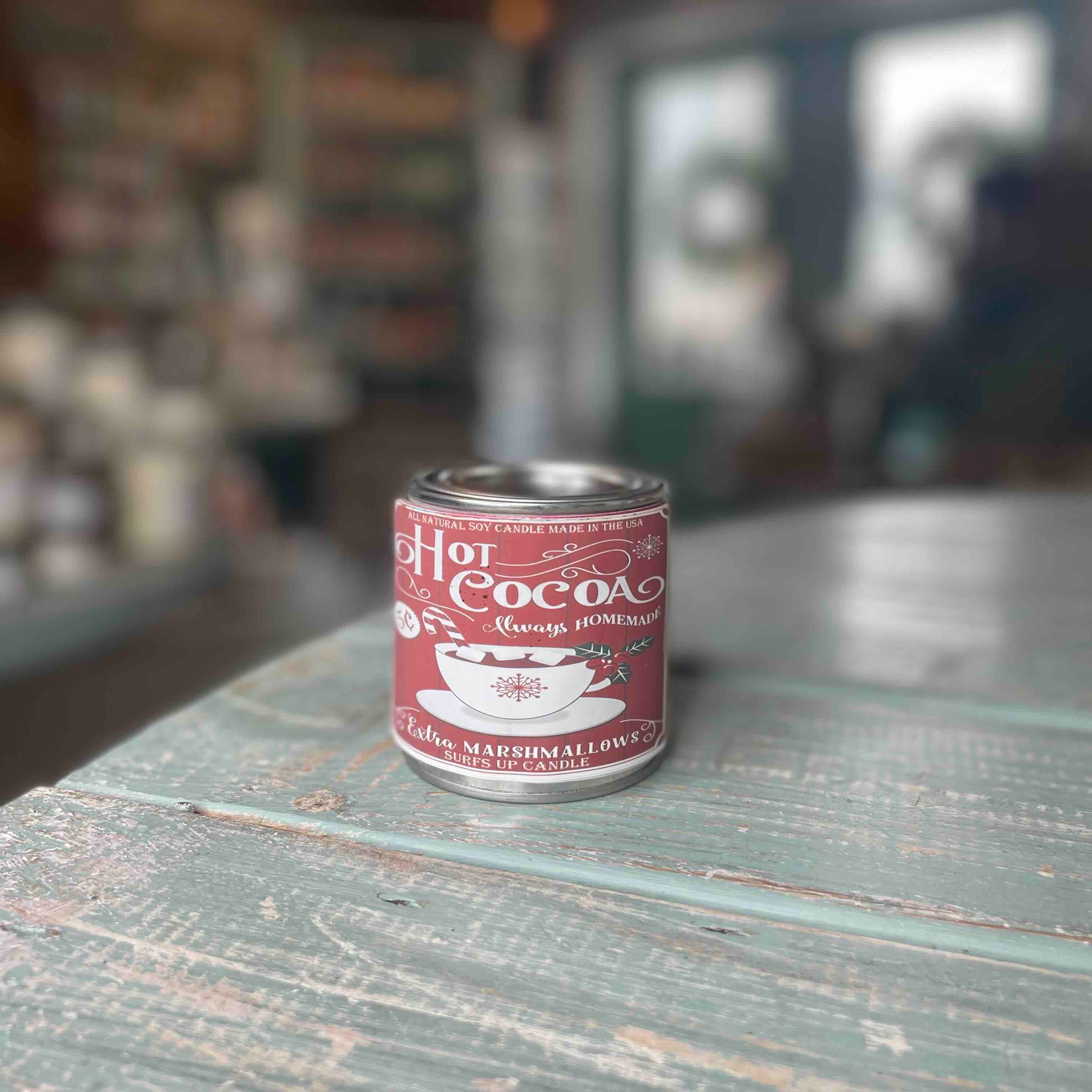 Hot Cocoa Paint Can Candle - Vintage Collection Sidewalk Sale