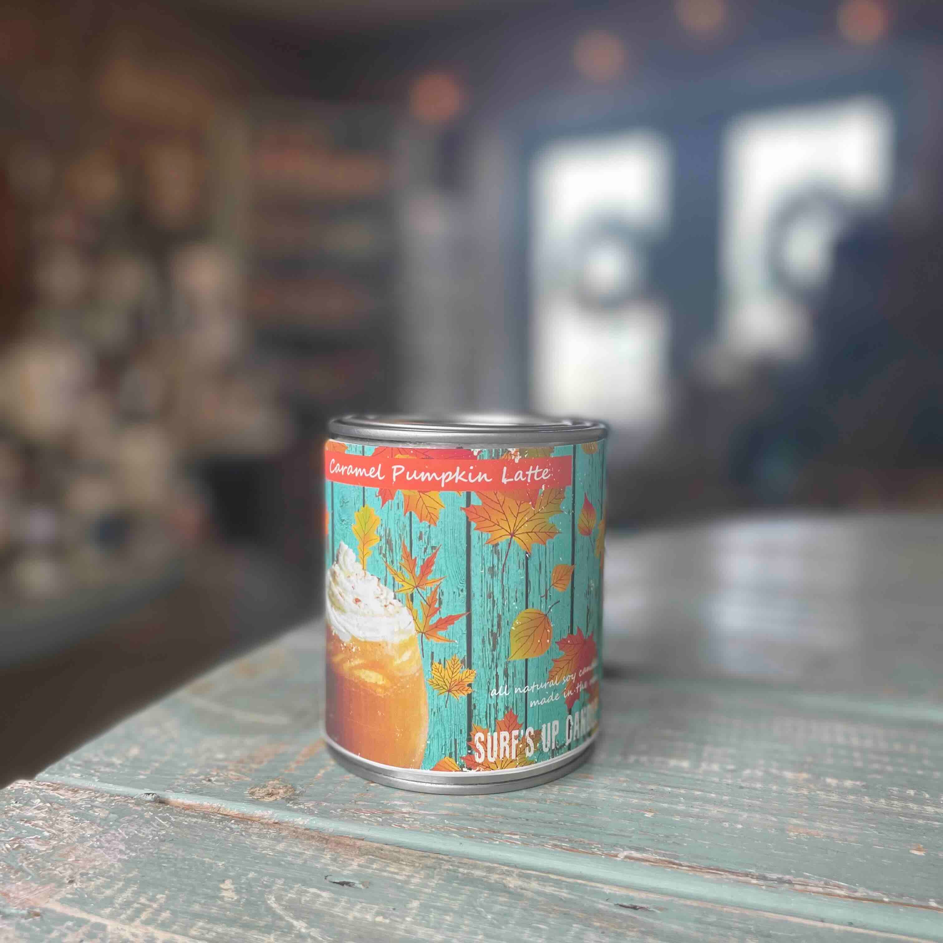 Caramel Pumpkin Latte Paint Can Candle - Vintage Collection