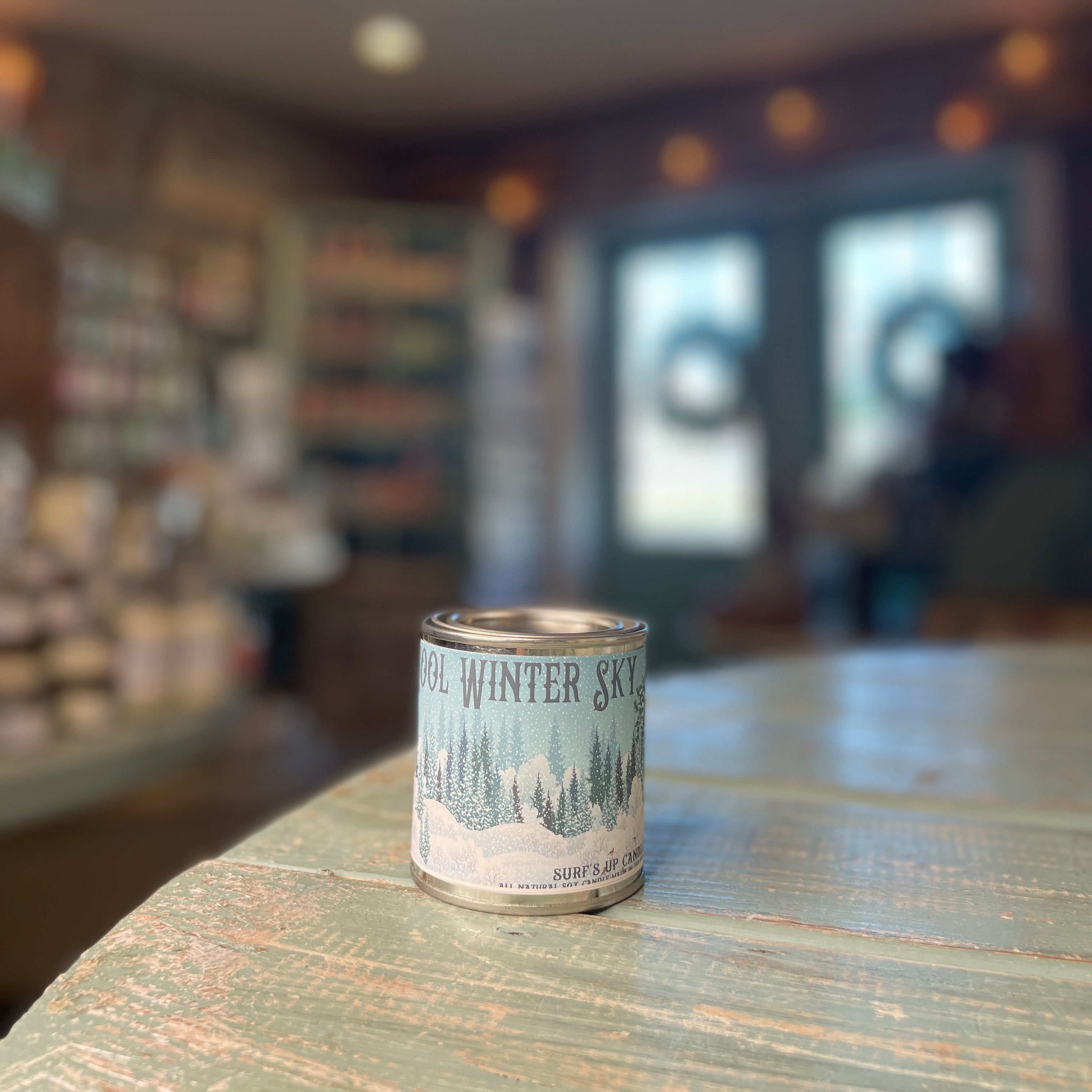 Cool Winter Sky Paint Can Candle - Vintage Collection