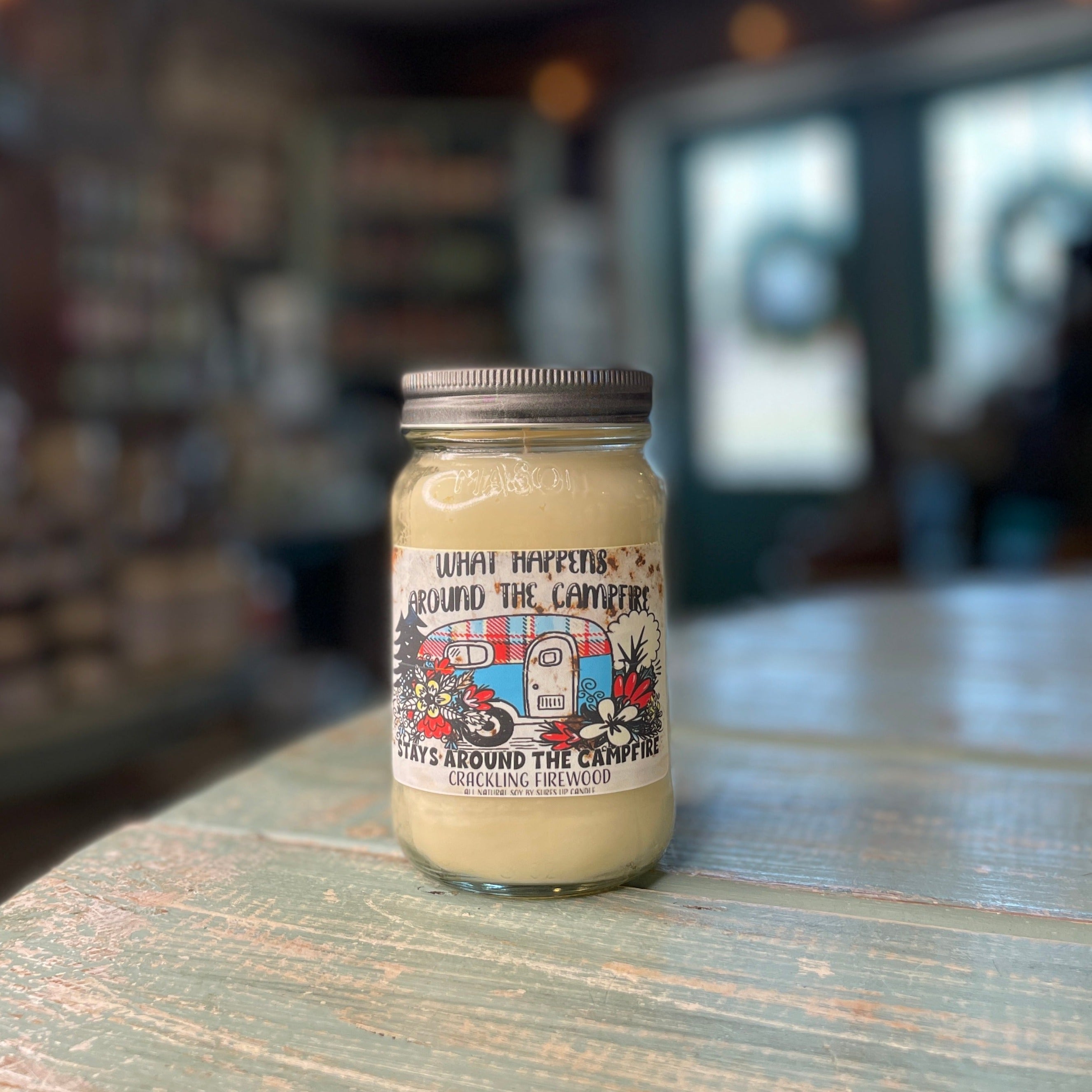 Campfire Crackling Firewood Mason Jar Candle - Limited Edition