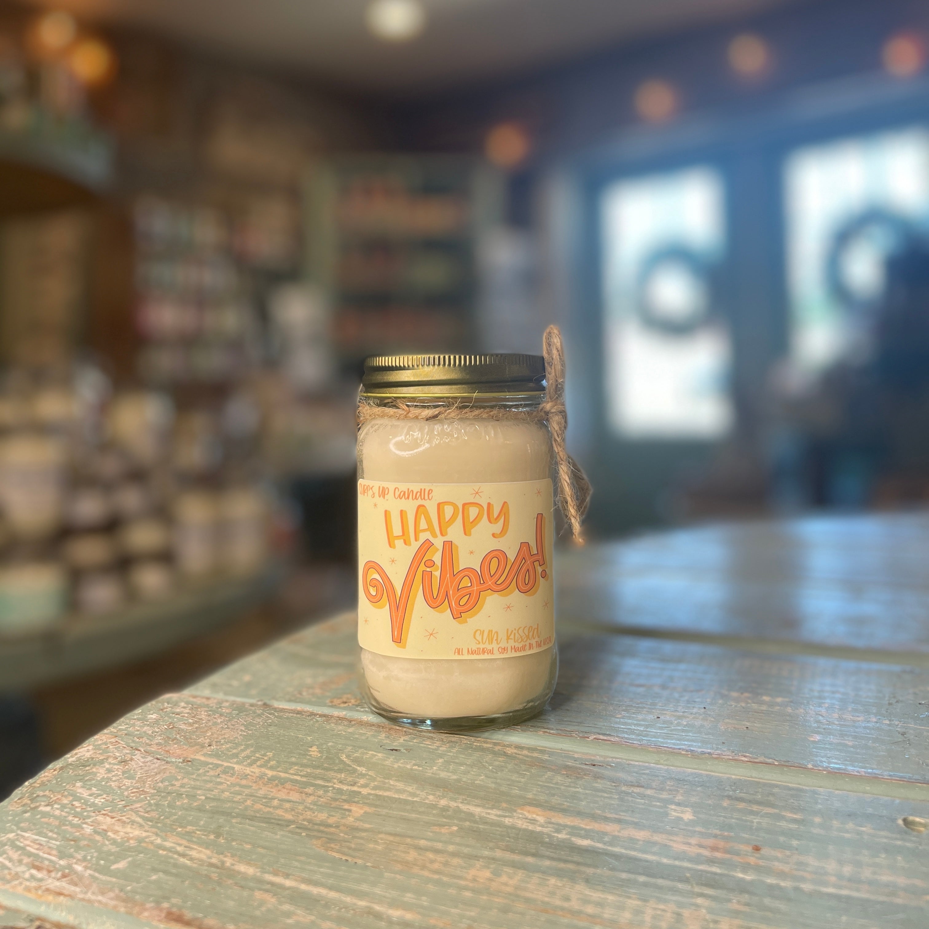 Sun Kissed Happy Vibes Mason Jar