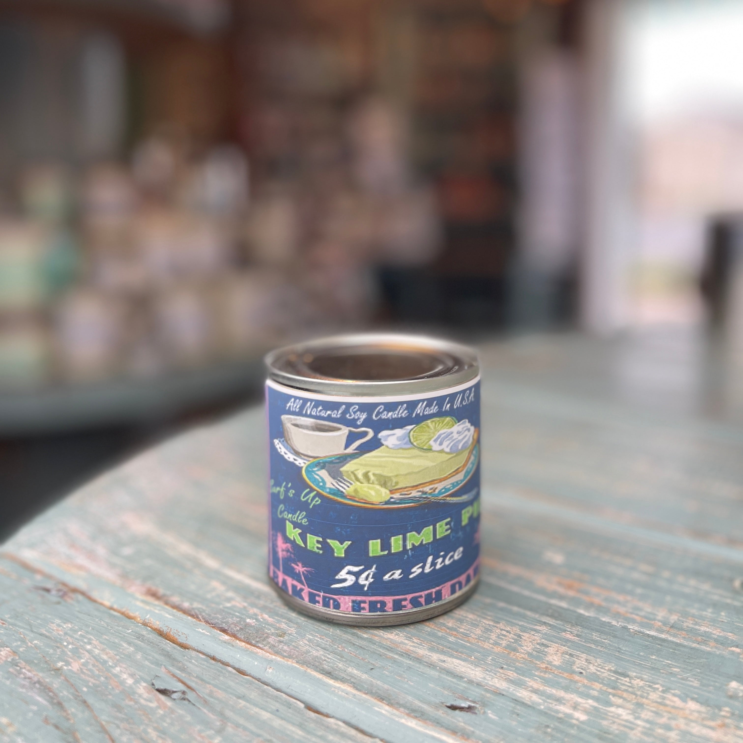 Key Lime Pie Paint Can Candle - Vintage Collection Sidewalk Sale