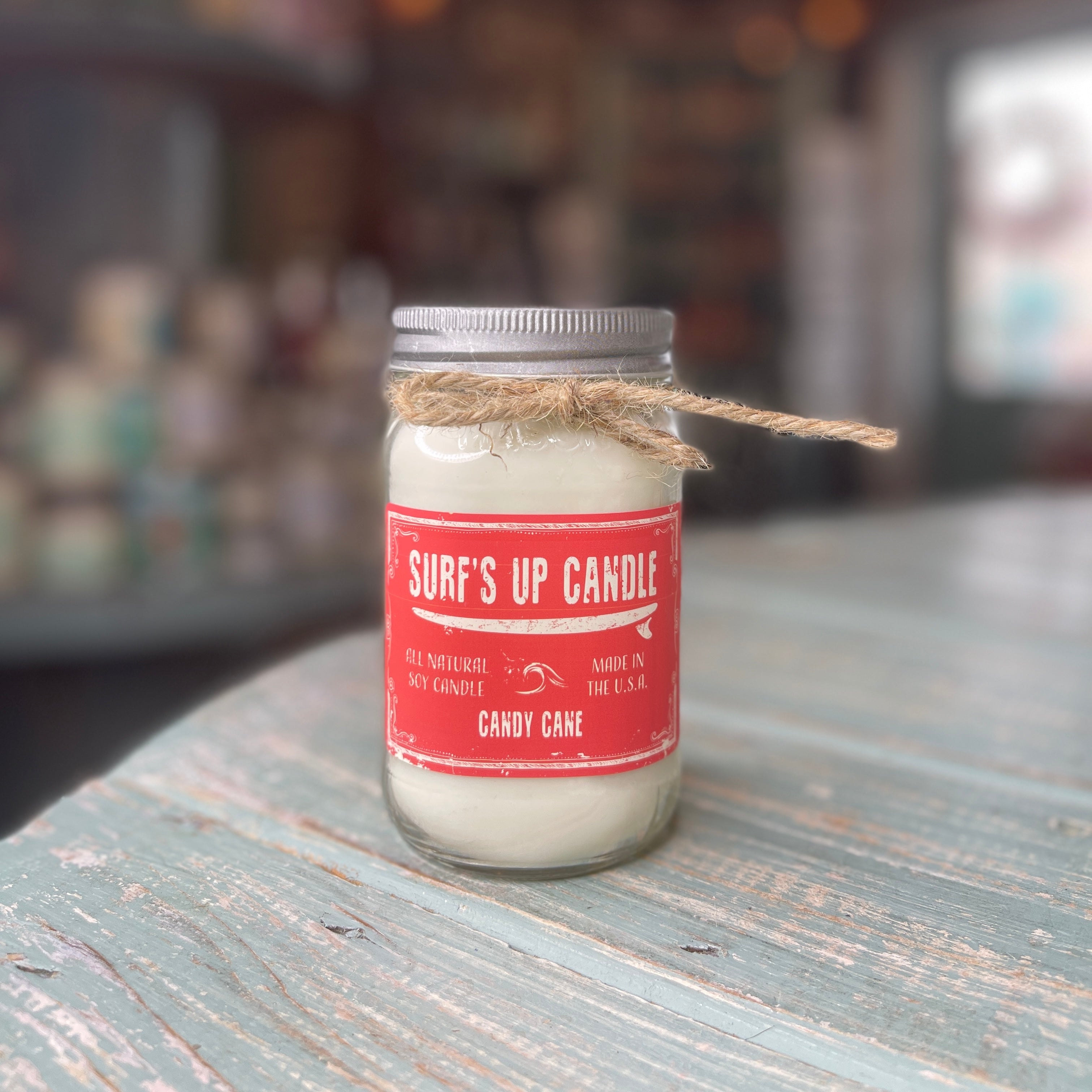 Candy Cane Mason Jar Candle - Original Collection