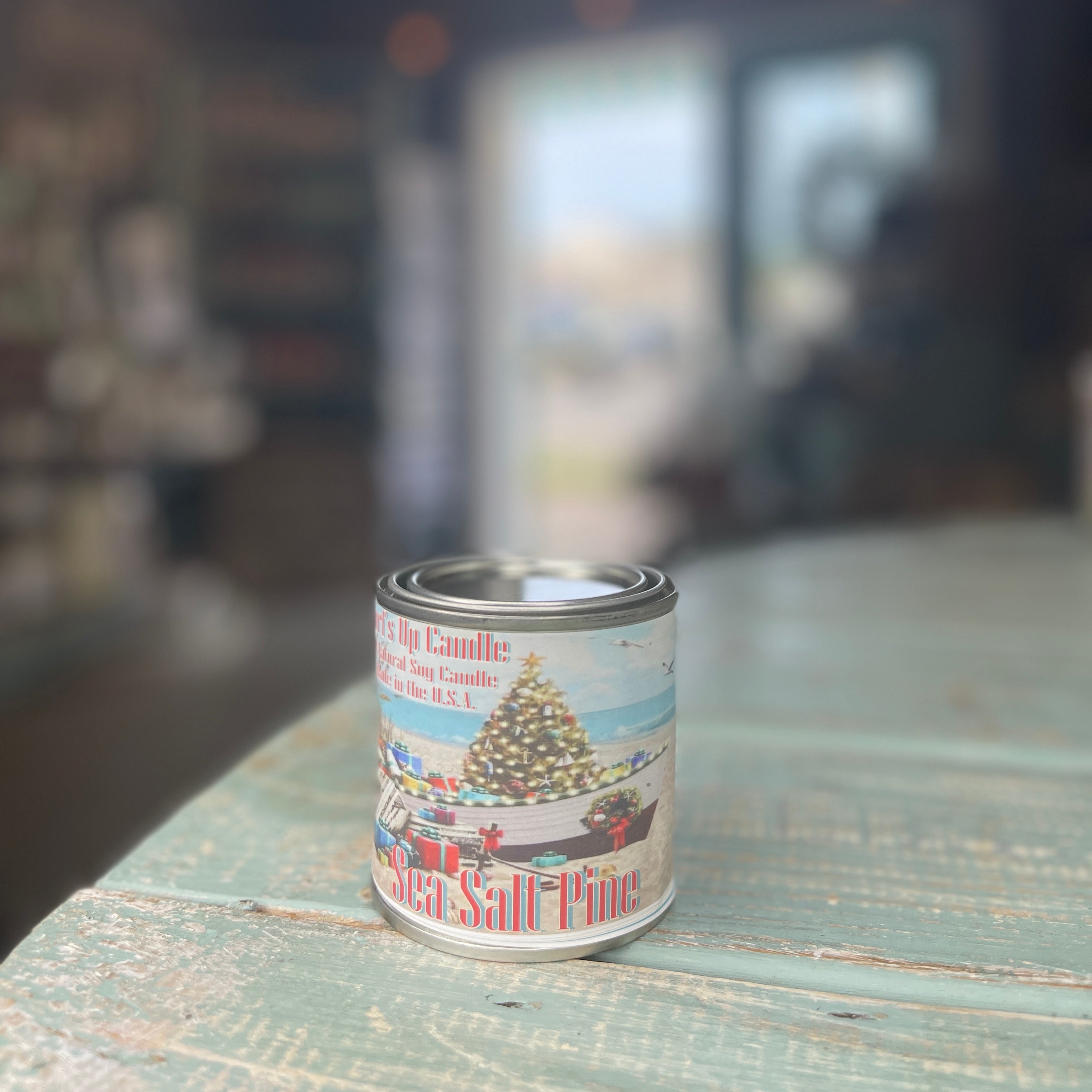 Sea Salt Pine Paint Can Candle - Vintage Collection Sidewalk Sale