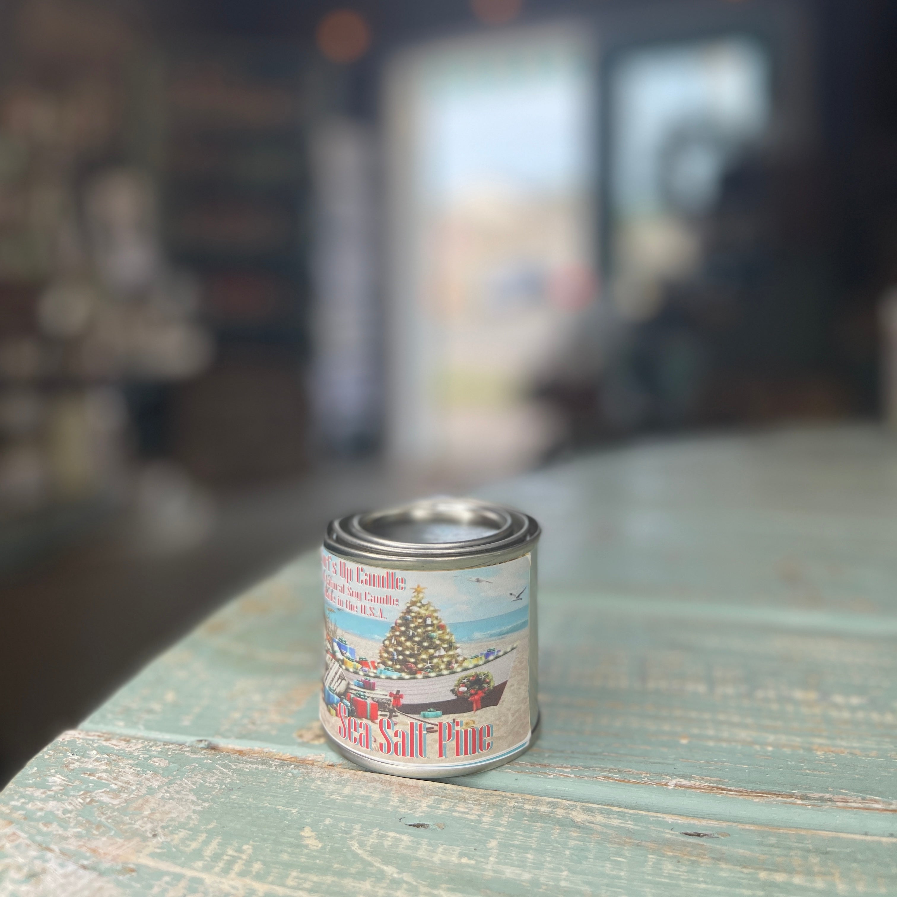 Sea Salt Pine Paint Can Candle - Vintage Collection Sidewalk Sale