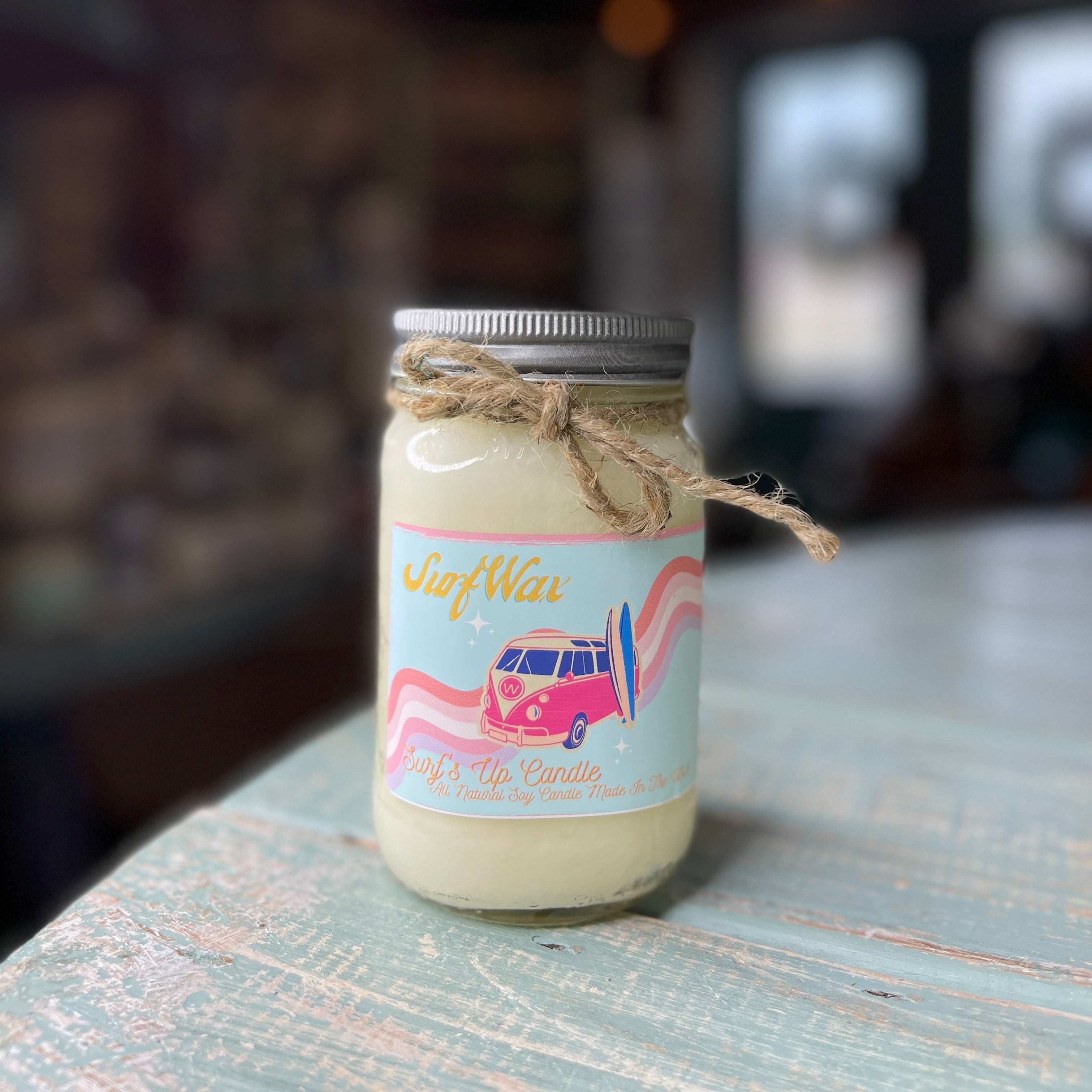 Surf Wax Mason Jar Candle -Tropical Collection