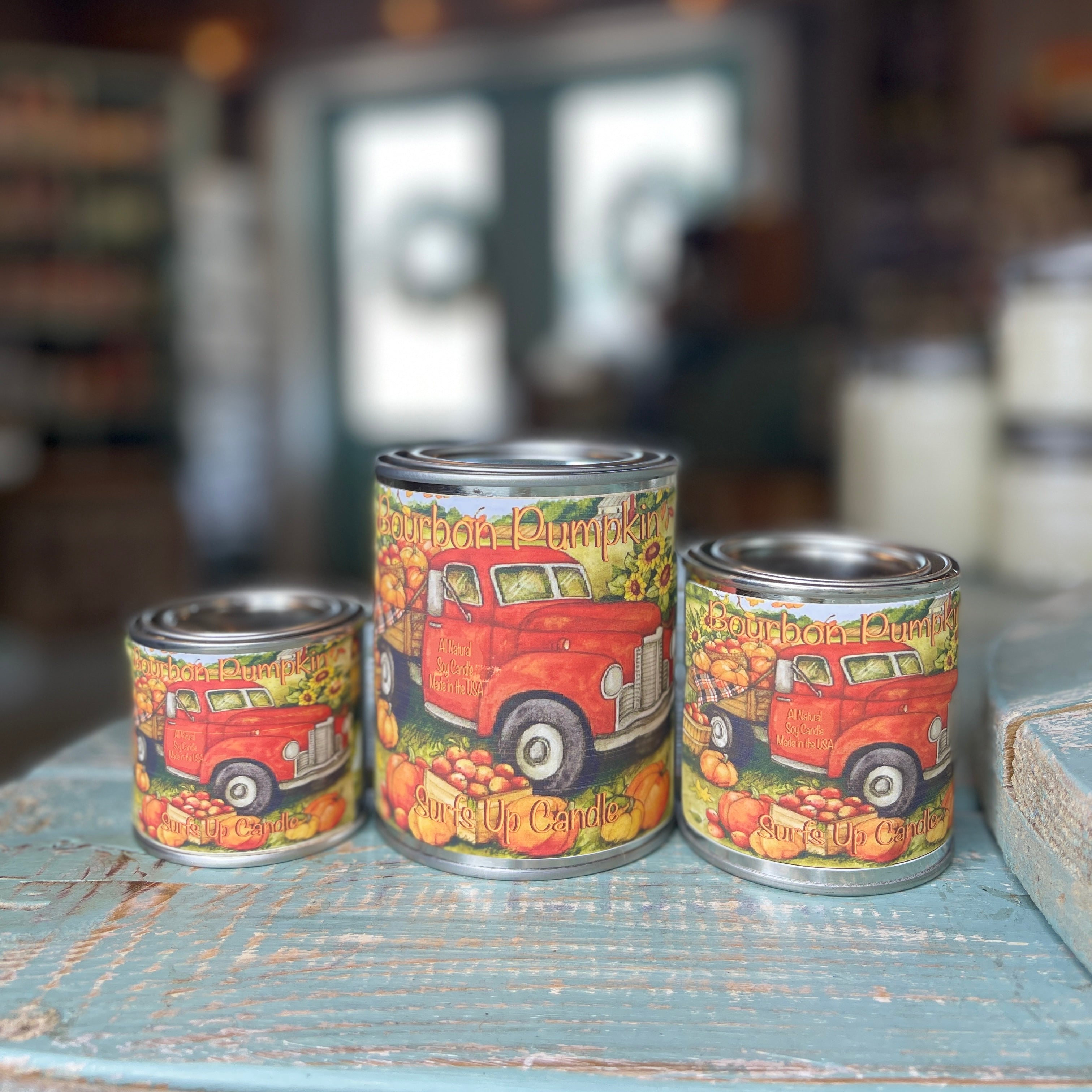 Bourbon Pumpkin Paint Can Candle - Vintage Collection