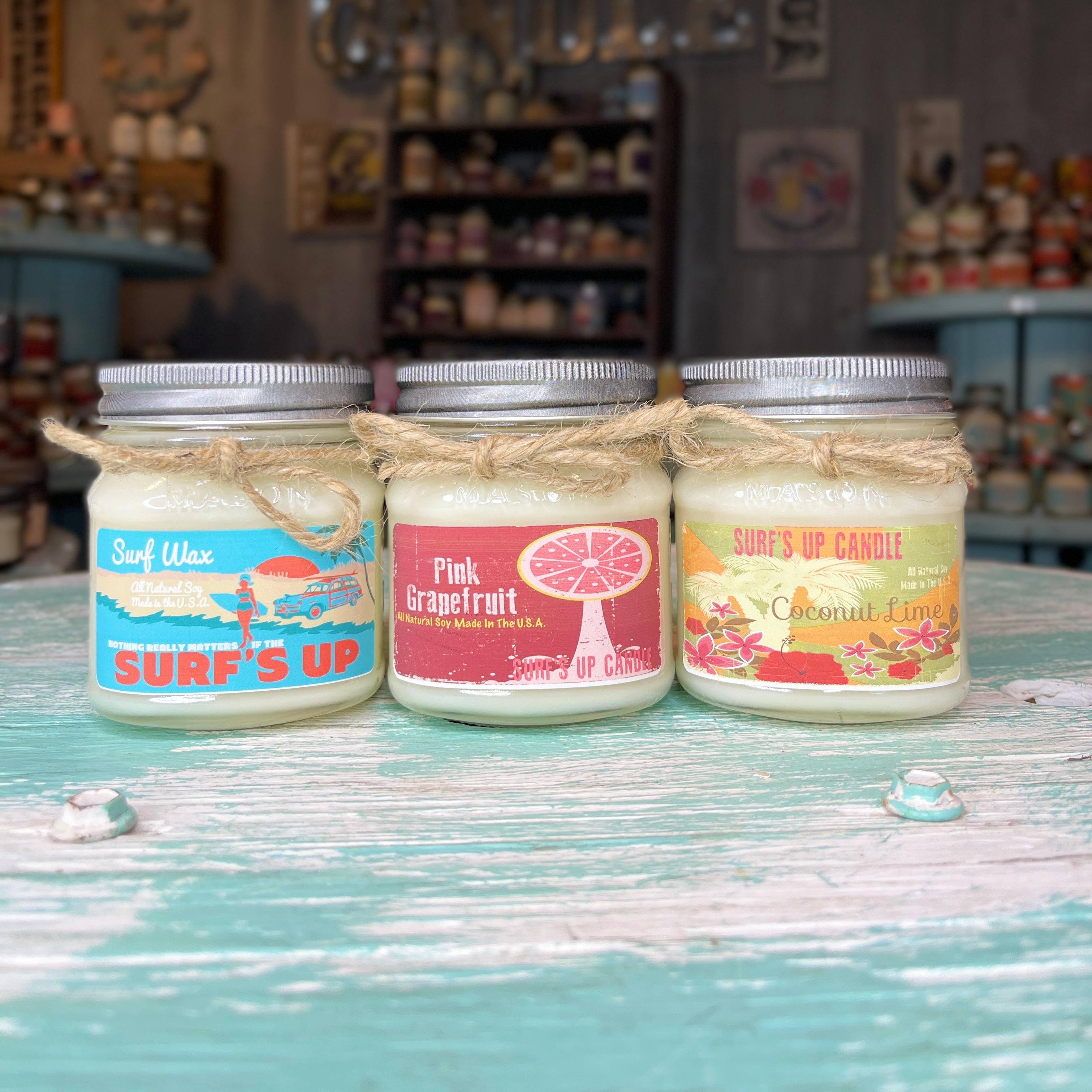 Vintage Seaside  - Mason Jars Trio