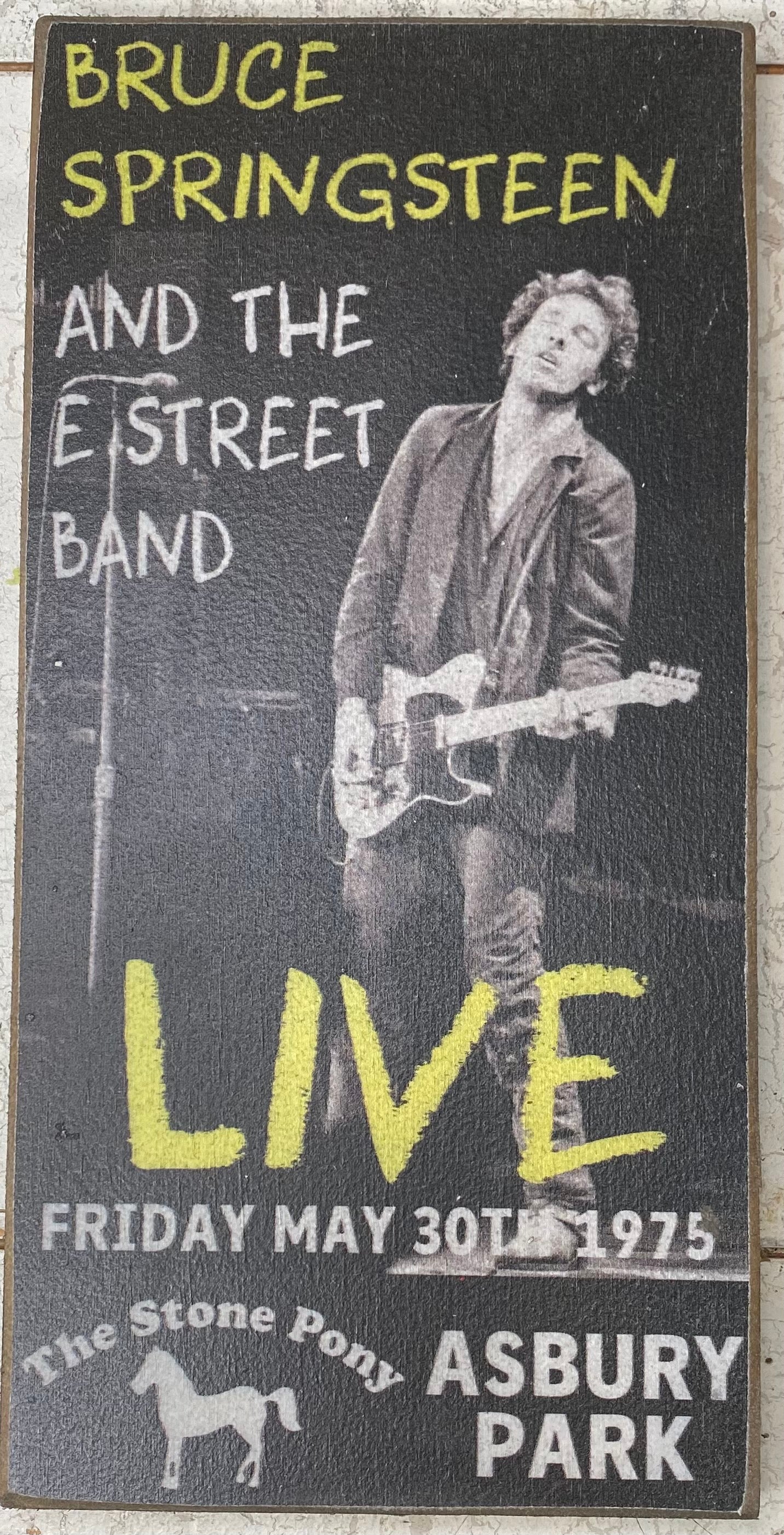 Small Bruce Springsteen - Black Vintage Sign