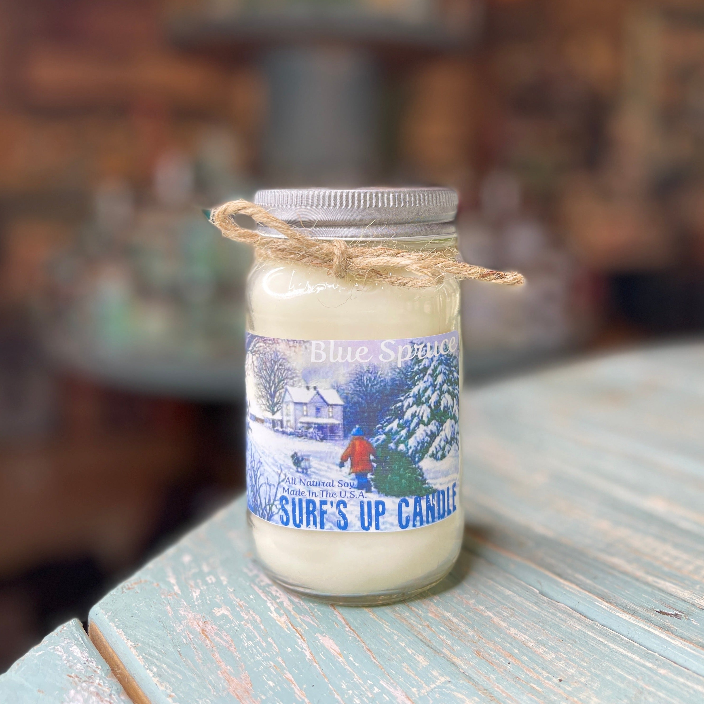 Blue Spruce Mason Jar Candle - Vintage Collection