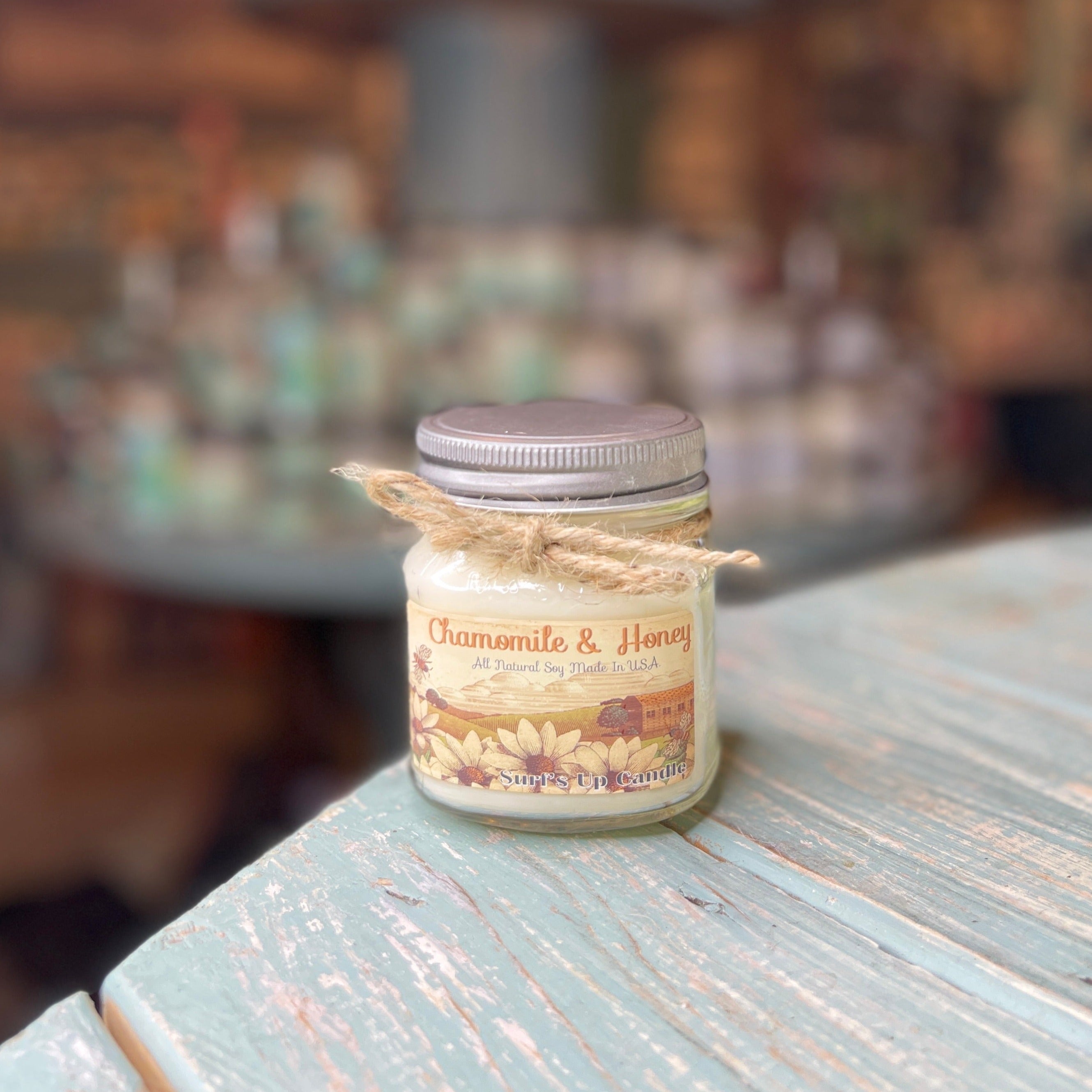 Chamomile and Honey Mason Jar Candle - Vintage Collection