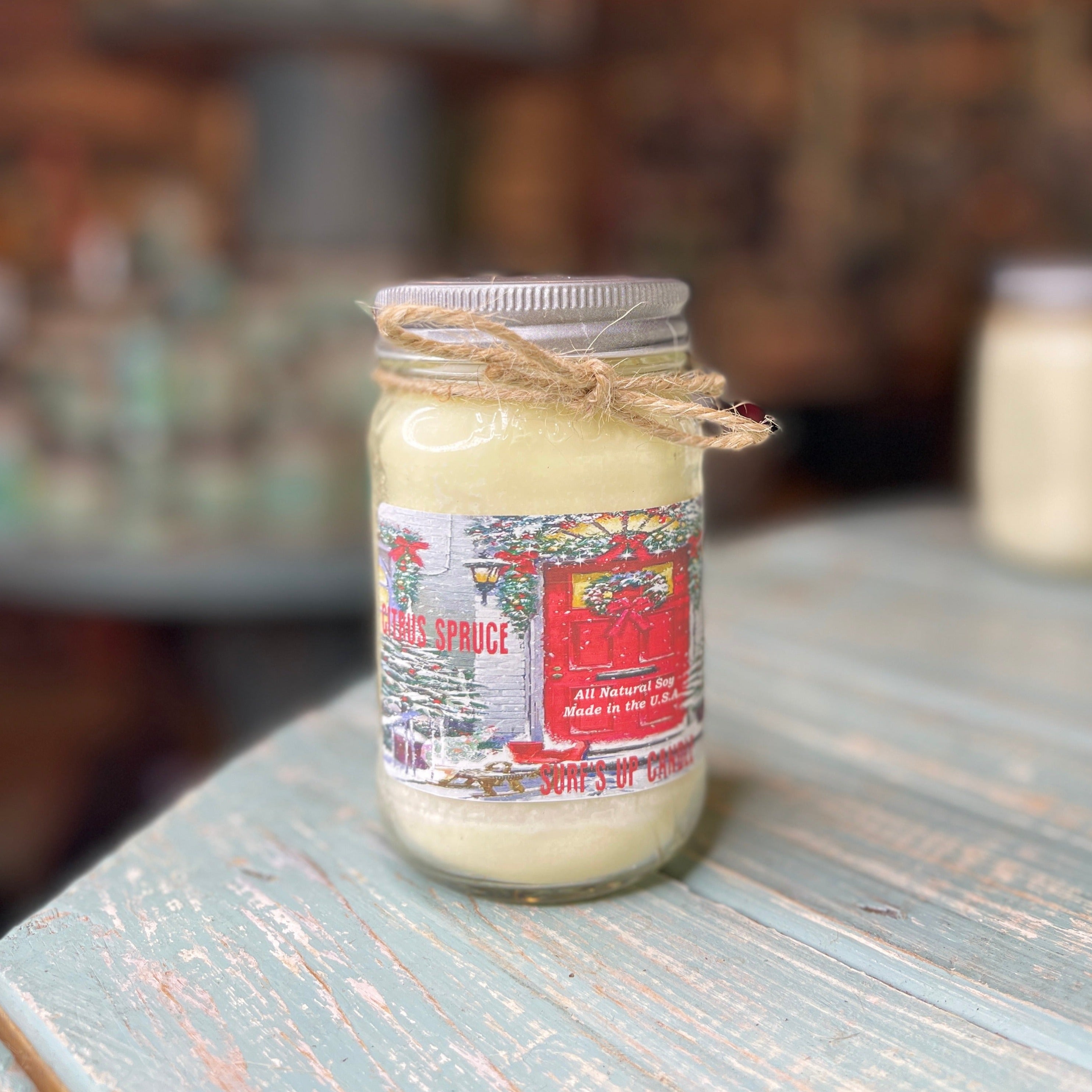 Citrus Spruce Mason Jar Candle - Vintage Collection