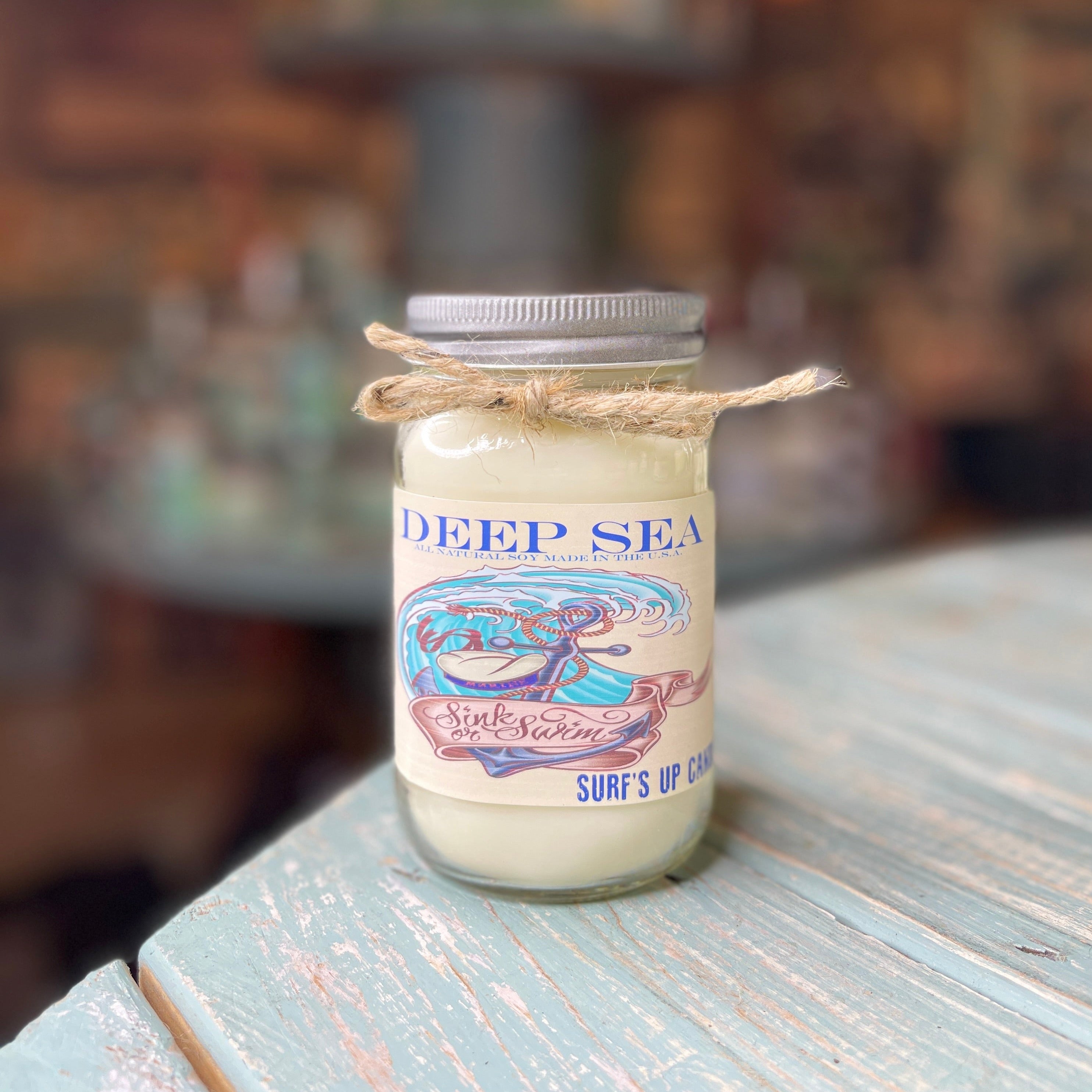 Deep Sea Mason Jar Candle - Vintage Collection