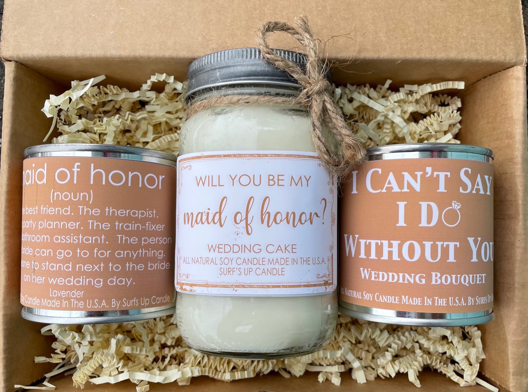 Maid Of Honor Box - Tan