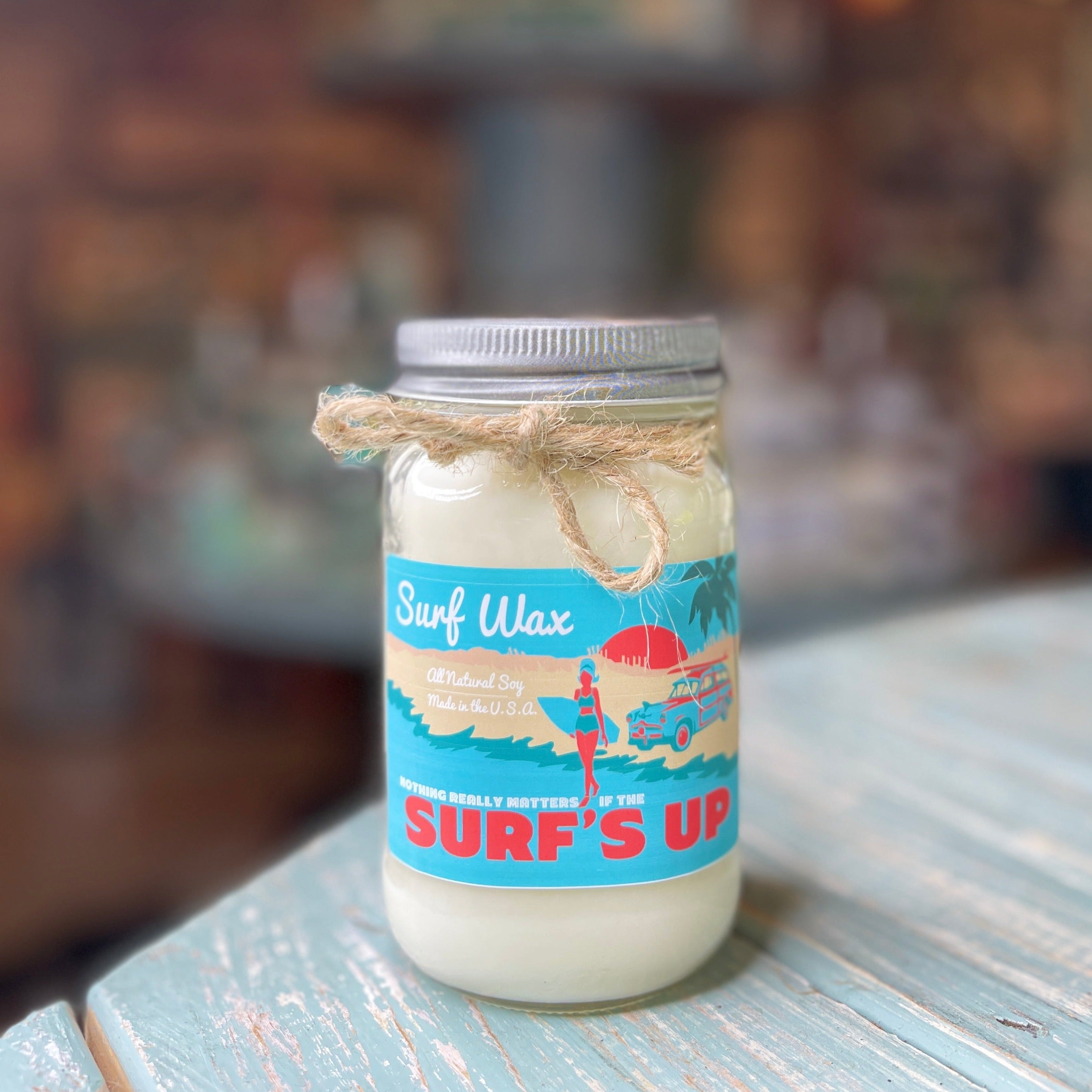 Surf Wax Mason Jar Candle - Vintage Collection